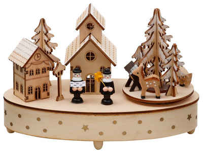 Home affaire Weihnachtsdorf Weihnachtsdeko, Spieluhr mit Musikwerk