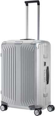 Samsonite Hartschalen-Trolley Lite-Box Alu, 69 cm, 4 Rollen, Reisekoffer Trolley Aufgabegepäck TSA-Zahlenschloss Premium-Aluminium