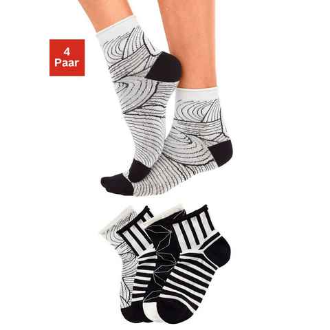 H.I.S Kurzsocken (Packung, 4-Paar) in unterschiedlichen Designs