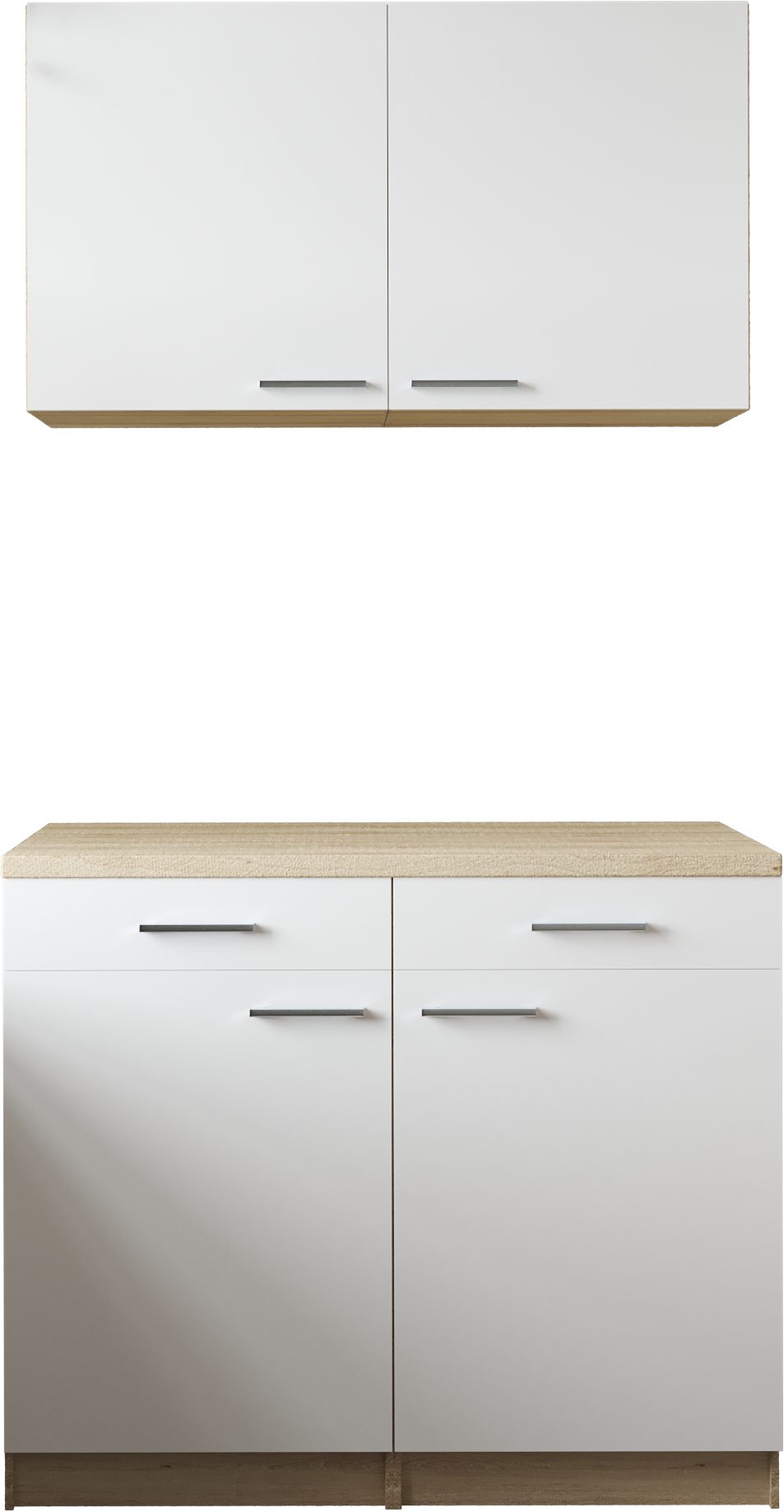 RESPEKTA Mehrzweckschrank-Set Merle, Breite 100 cm, Soft-Close, Griffe aus Metall, 85 cm Arbeitshöhe