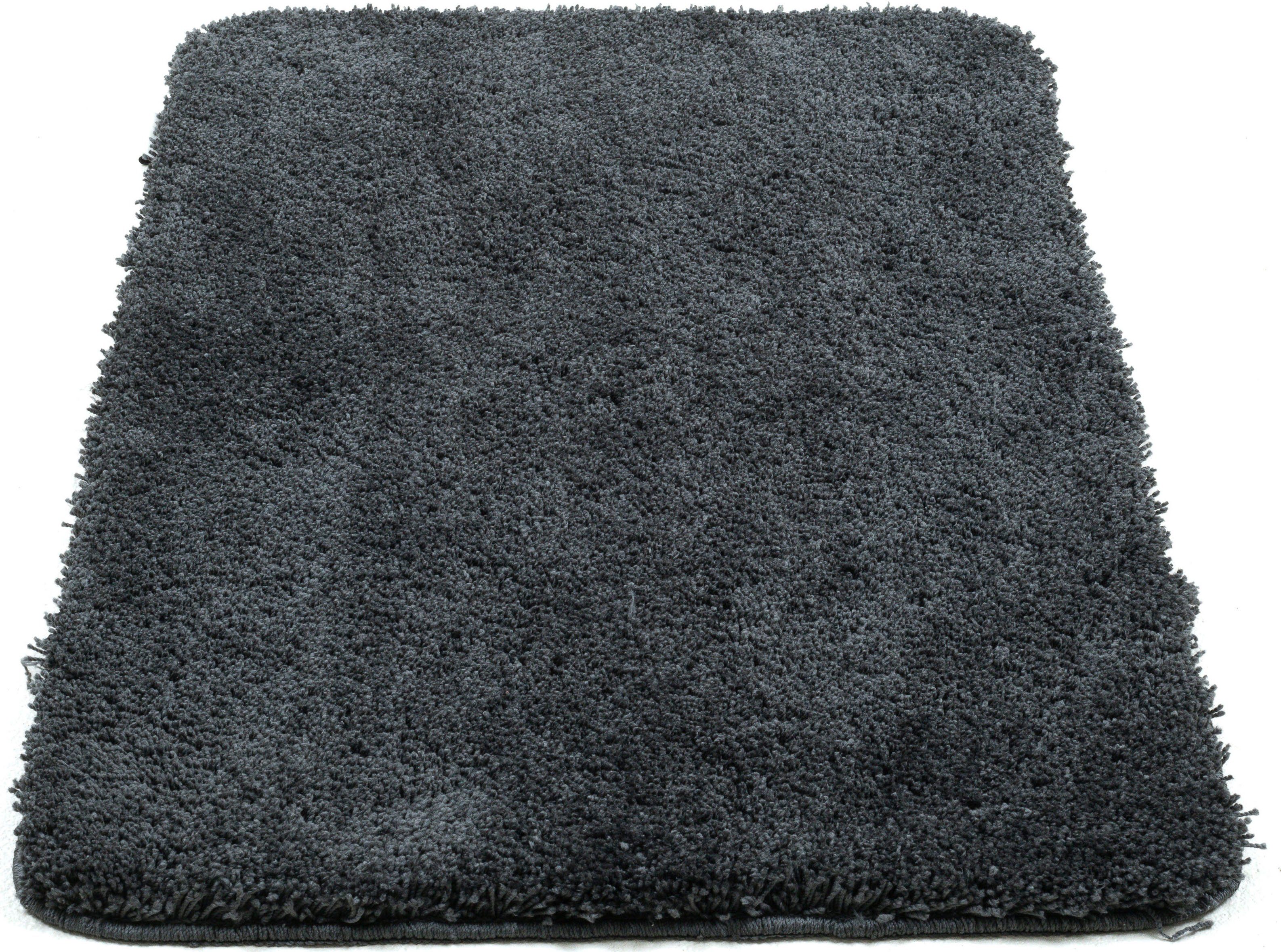 TOM TAILOR HOME Badematte Cozy Bath UNI, Badvorleger, Badezimmer Teppich, Höhe 27 mm, rutschhemmend beschichtet, fußbodenheizungsgeeignet, Polyester, rechteckig, Badteppich, Uni Farben, rechteckig, in rund & oval erhältlich