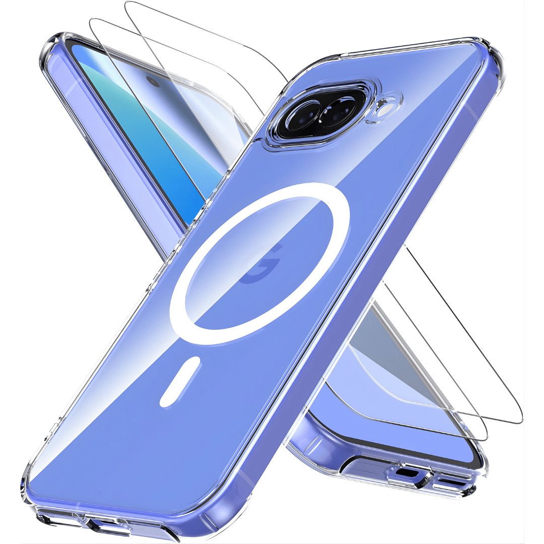 SmartUP Smartphone-Hülle + 2X Schutzglas für Google Pixel 10A Panzerfolie MagSafe Case Cover 9H 6.3, kompletter Rundumschutz