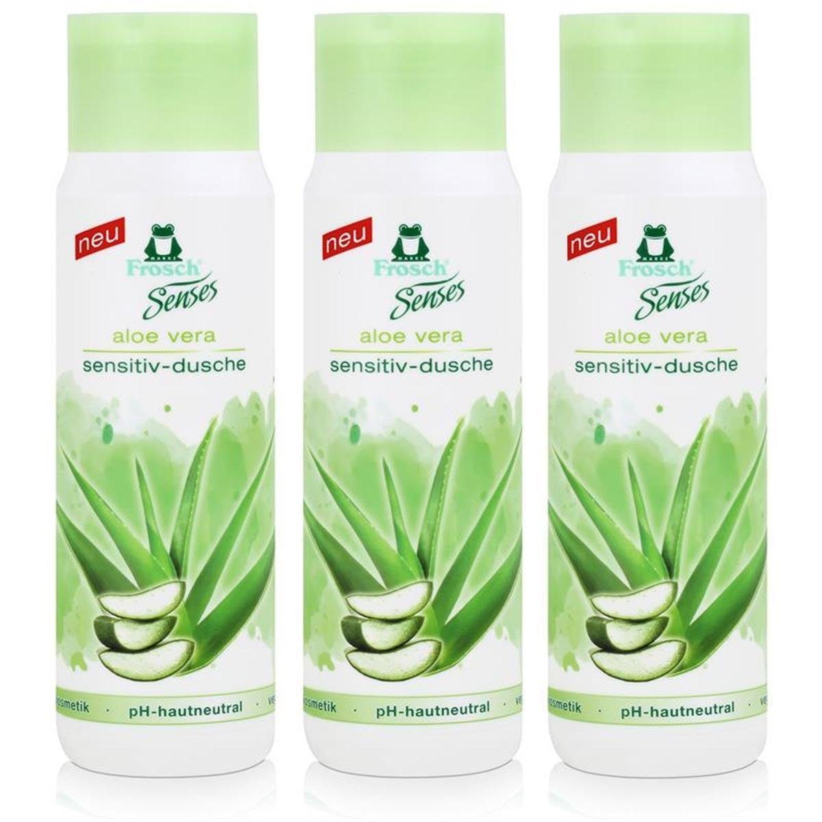 FROSCH Duschcreme Frosch Senses aloe vera sensitiv-dusche 300ml - Duschgel (3er Pack)