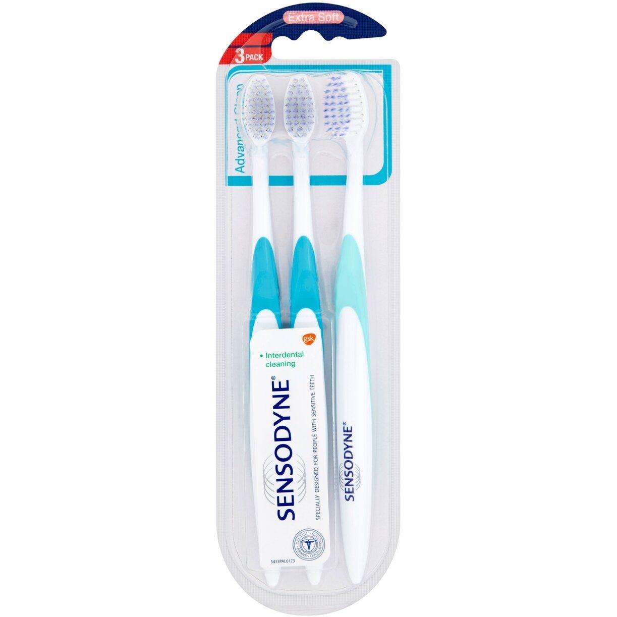 SENSODYNE Zahnbürste Sensodyne Advanced Clean Extra Soft 3er-Pack
