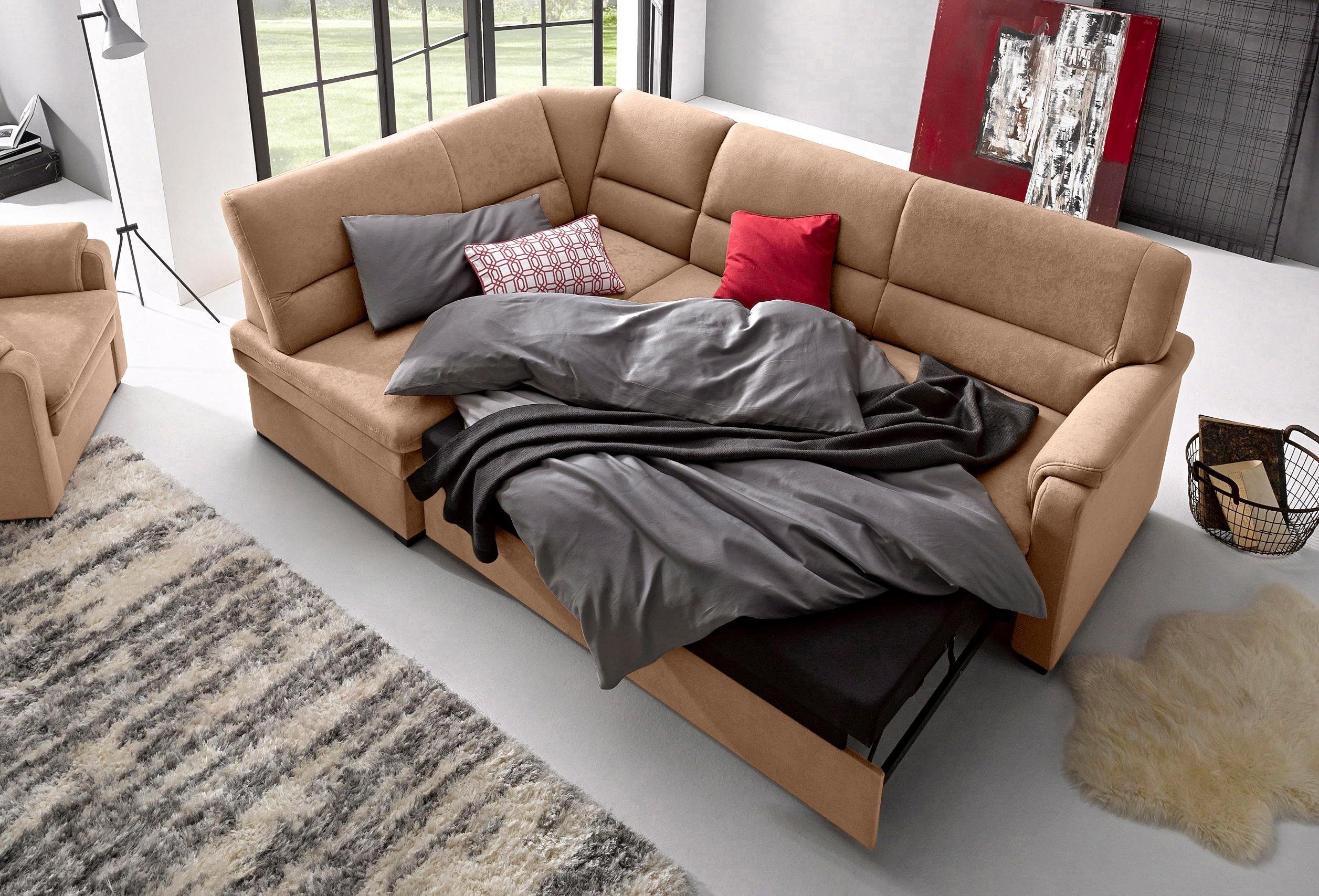 sit&more Ecksofa Pisa L-Form, mit Federkern, günstig online kaufen