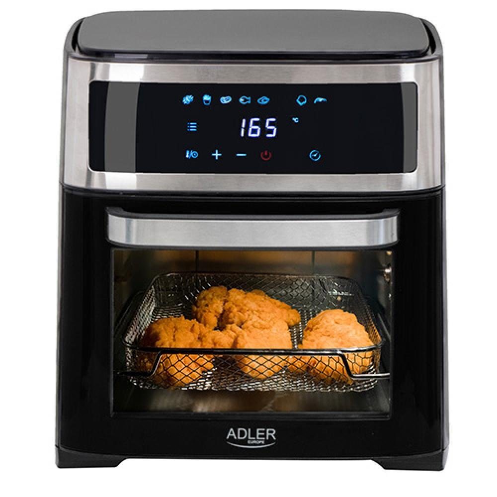 Adler Heißluftfritteuse, 2500 W, 13 L, Mini Oven, Fritteuse mit LDC-Anzeige