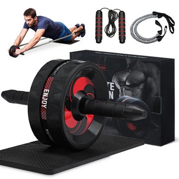 MECO Core Wheel AB Roller Kit mit Widerstandsbänder Home Gym Kit, Komplett Workout, Gym-Set, Heimtraining