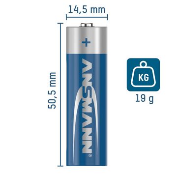 ANSMANN AG Li-SOCl2 Batterie Lithium-Thionylchlorid ER 14505 LS 14500 3.6V Zelle AA 2700 mAh Batterie