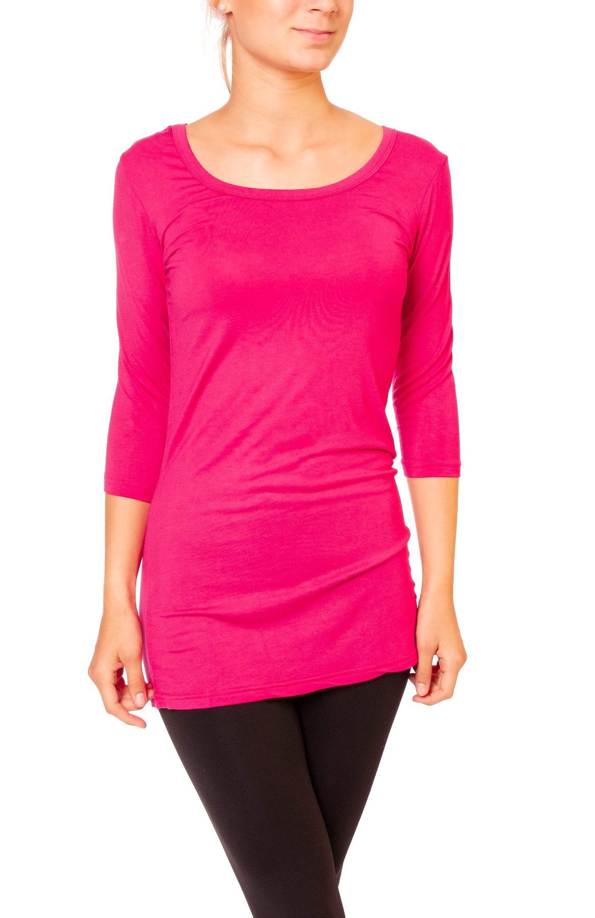 Muse Rundhalsshirt Basic 3/4 Arm Longshirt günstig online kaufen