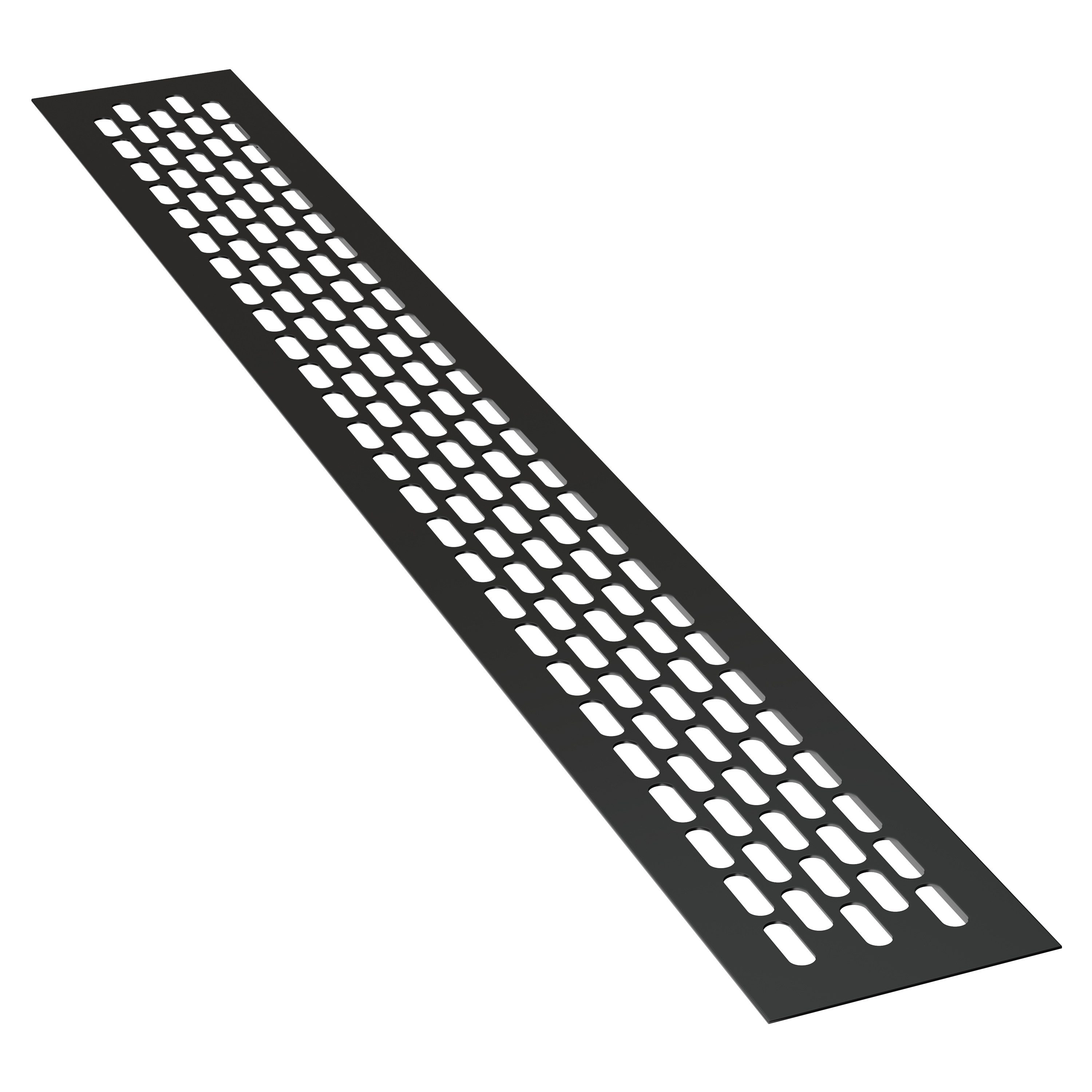 sossai® Вентиляционные решетки Aluminium Belüftungsgitter Türgitter in Schwarz (1 St)