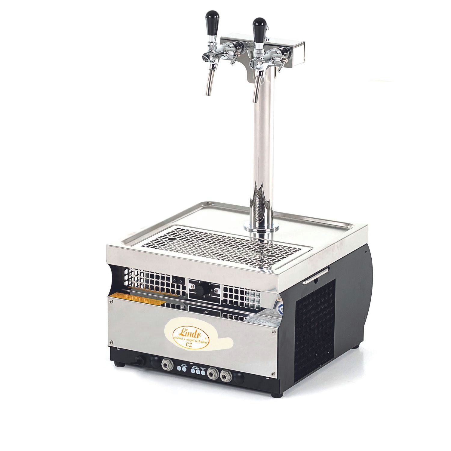 ich-zapfe Bierzapfanlage Kontakt 55 Bierzapfanlage 2-ln Trockenkühlgerät aus Edelstahl, 50 Liter/h, Green Line