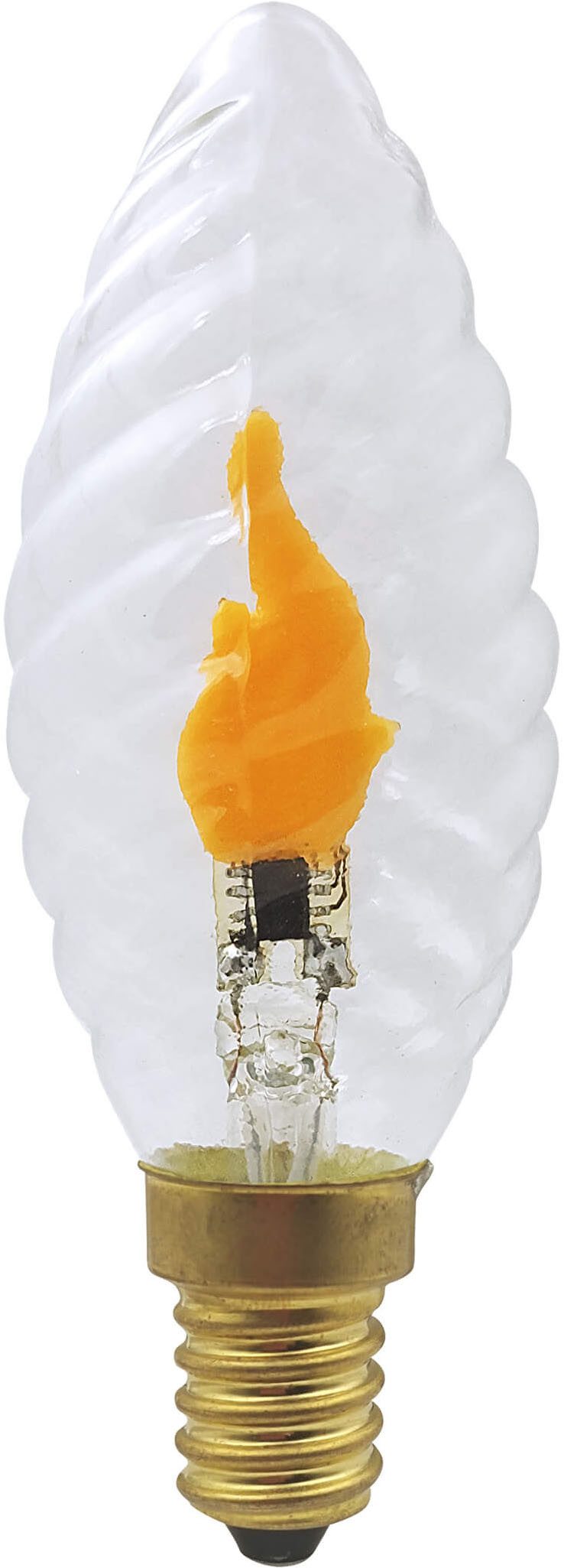 SEGULA LED-Filament LED Kerze Twisted klar, E14, E14, 1 St., Warmweiß