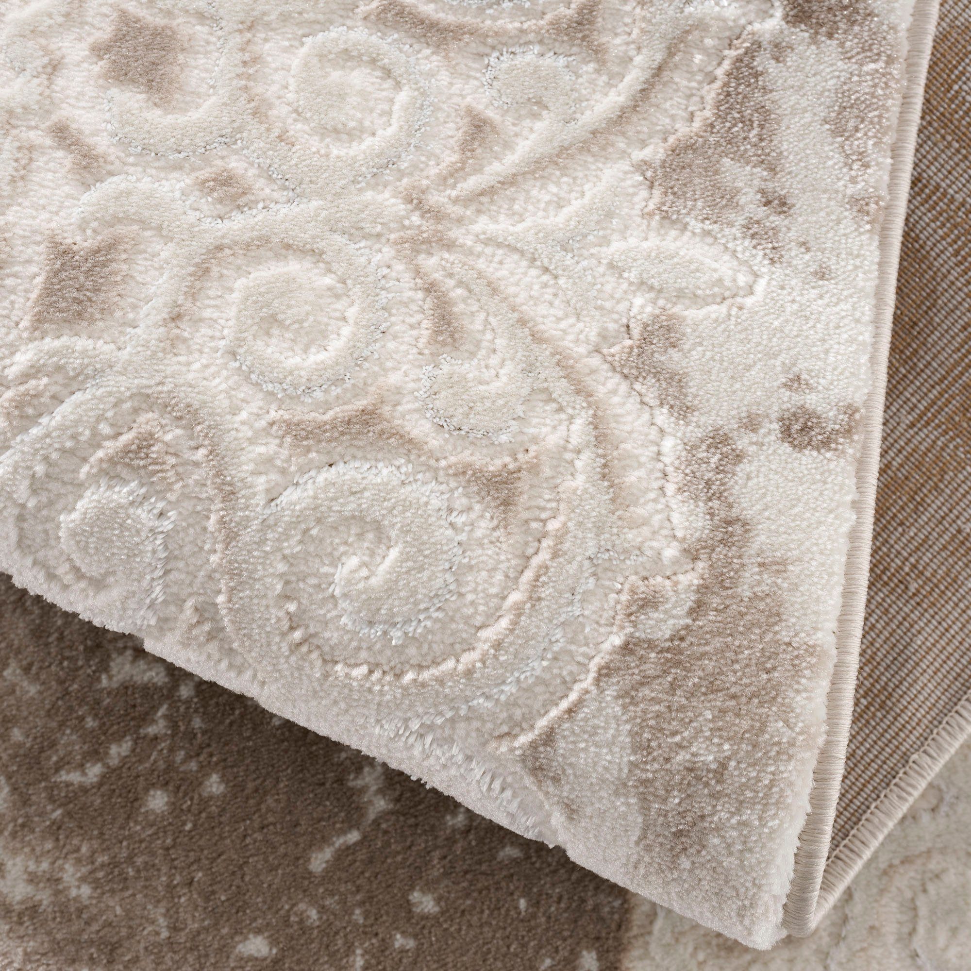 Sanat Teppich Harmony 3205, auch als L&auml;ufer und rund, rechteckig, H&ouml;he: 12 mm, Wohnzimmer, Kurzflor, modern, Orient Optik, Schlafzimmer