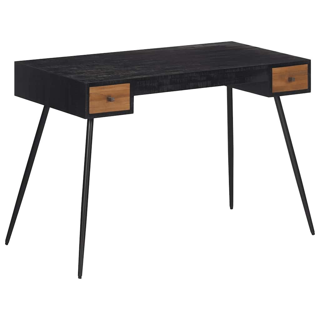 vidaXL Schreibtisch Schreibtisch 117x56,5x75 cm Recyceltes Massivholz