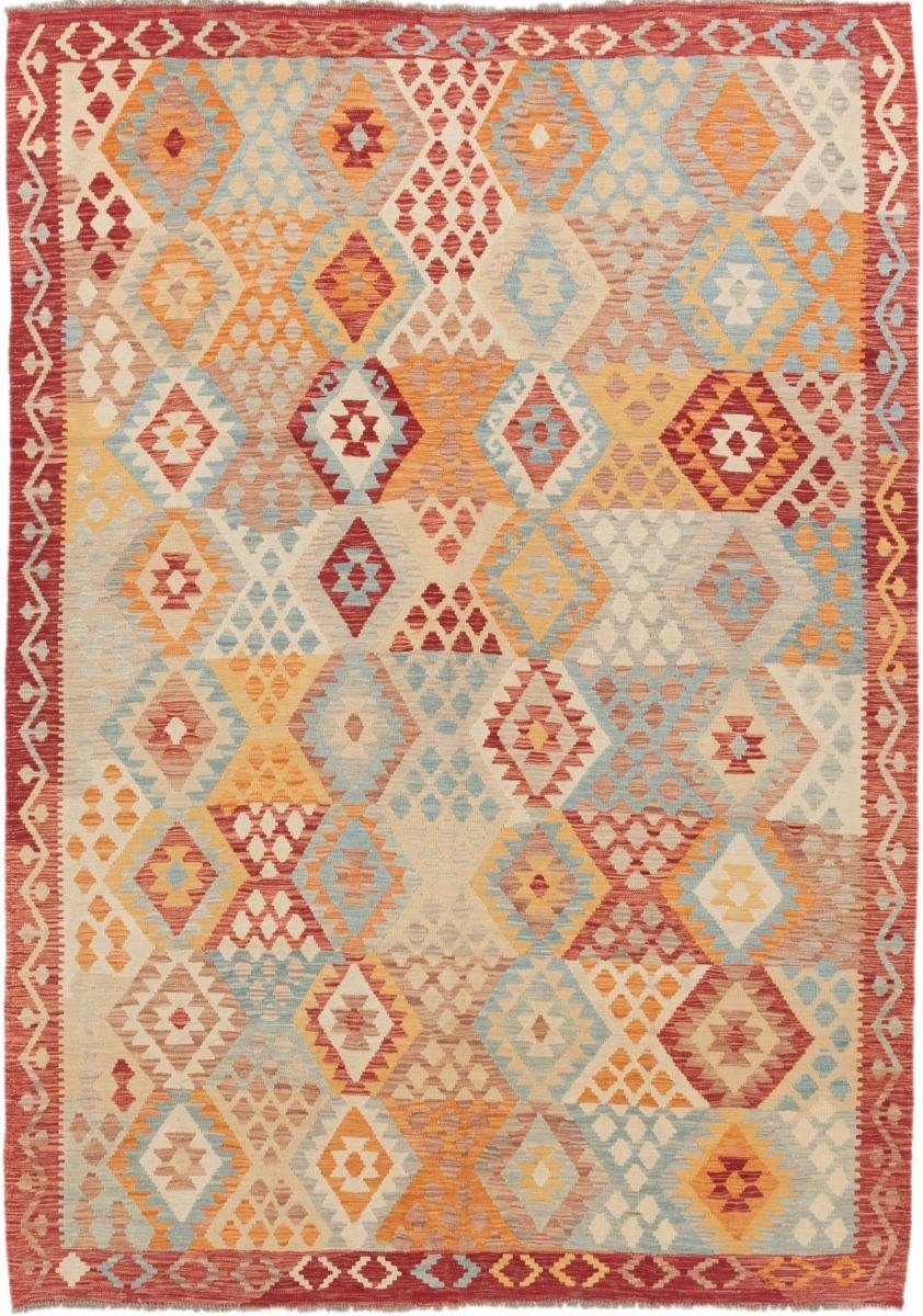 Orientteppich Kelim Afghan 210x290 Handgewebter Orientteppich, Nain Trading, rechteckig, Höhe: 3 mm