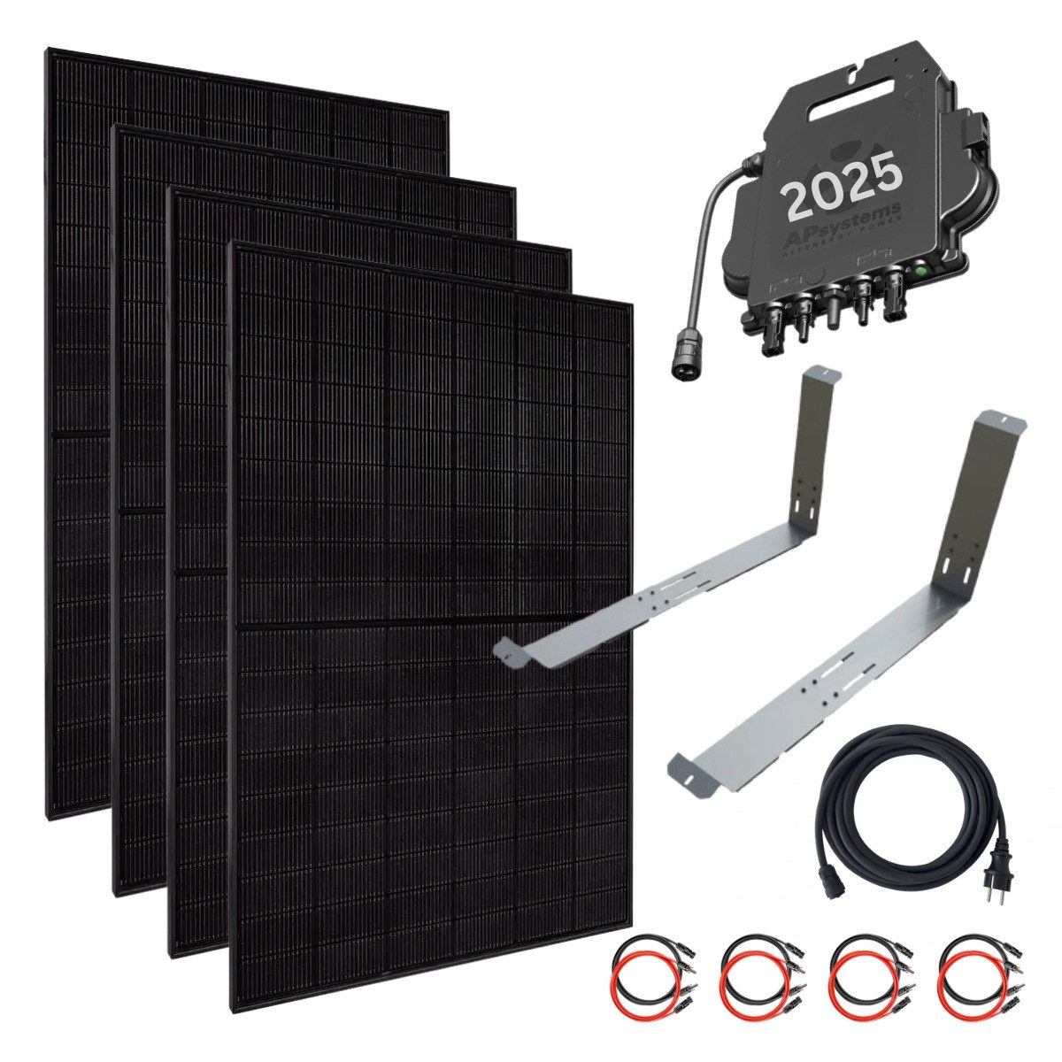 MyVoltaics Balkonkraftwerk MyGarten Solaranlage 1760 Watt – Premium transparent Variante, 1760 W, bifaziale Module (bis zu +30% mehr Modulleistung), (Set, 9-St., 4 Solarmodule TopCON Technologie Bifazial Wechselrichter steckerfertig), Genehmigungsfrei, jetzt mit versandkostenfreier Lieferung