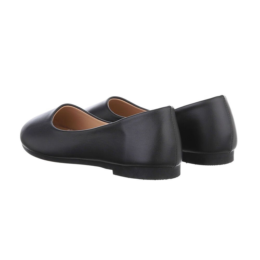 Ital-Design Damen Freizeit Ballerina (85894272) Blockabsatz Klassische Ballerinas in Schwarz