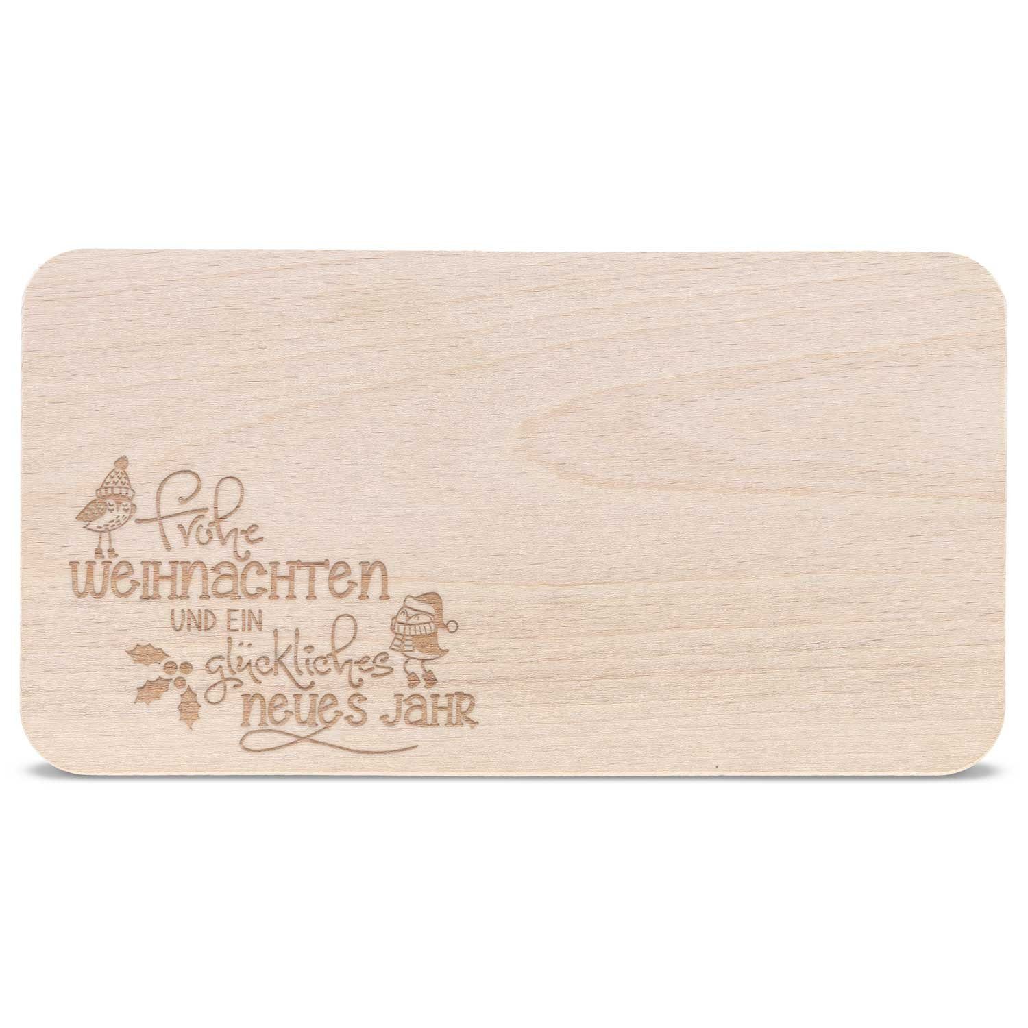 GRAVURZEILE Schneidebrett Доски для завтраков aus Holz mit Gravur - Frohe Weihnachten, Weihnachtsdeko - Geschenke für Kinder Jungen und Mädchen, (Kein Set), Zu Weihnachten als Geschenk zum Wichteln und Nikolaus