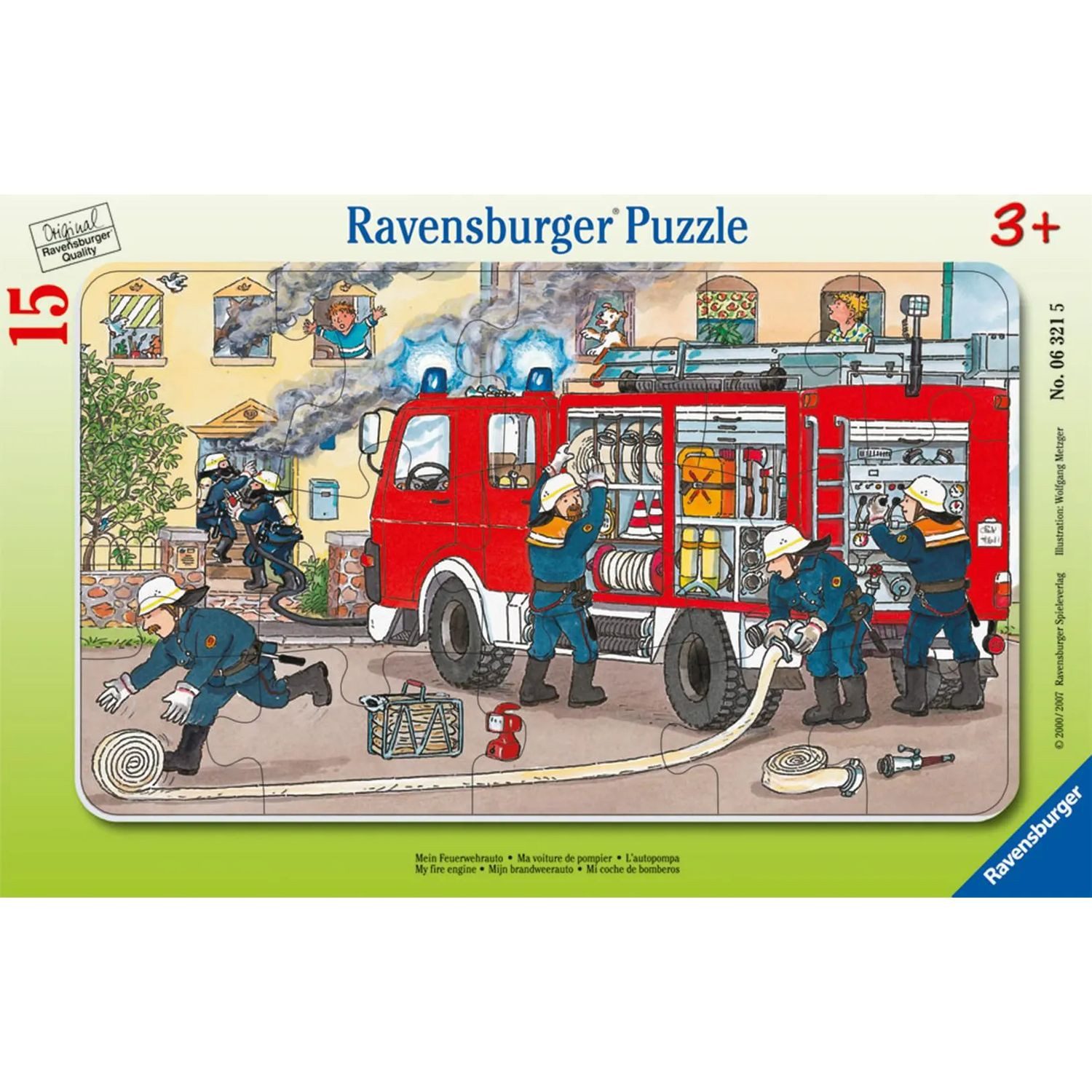Ravensburger Puzzle Mein Feuerwehrauto. Puzzle mit 15 Teilen, 15 Puzzleteile