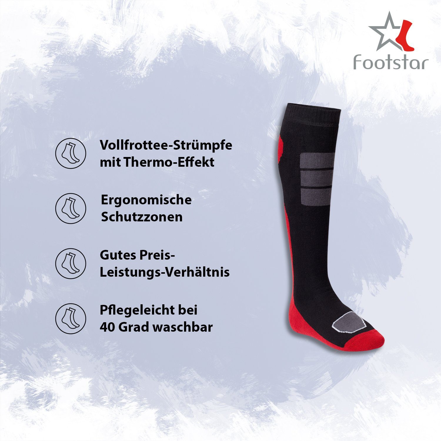 Footstar Thermosocken Herren Winter Thermo Kniestrümpfe (6 Paar) Vollfrotte günstig online kaufen