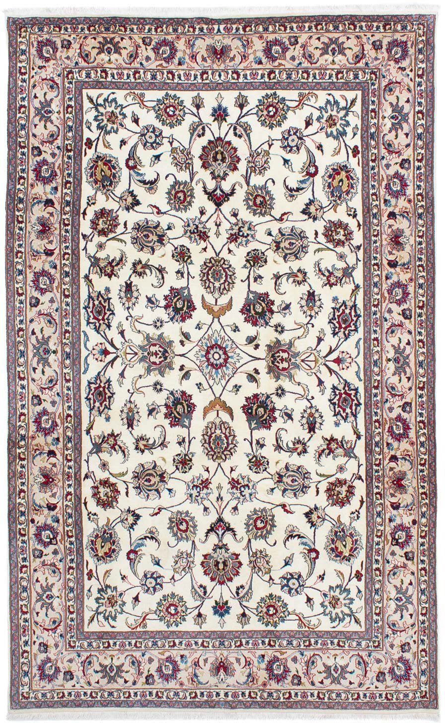 Wollteppich Maschad morgenland, cm, rechteckig, Unikat mm, Beige x Höhe: Blumenmuster 314 Zertifikat mit 10 190