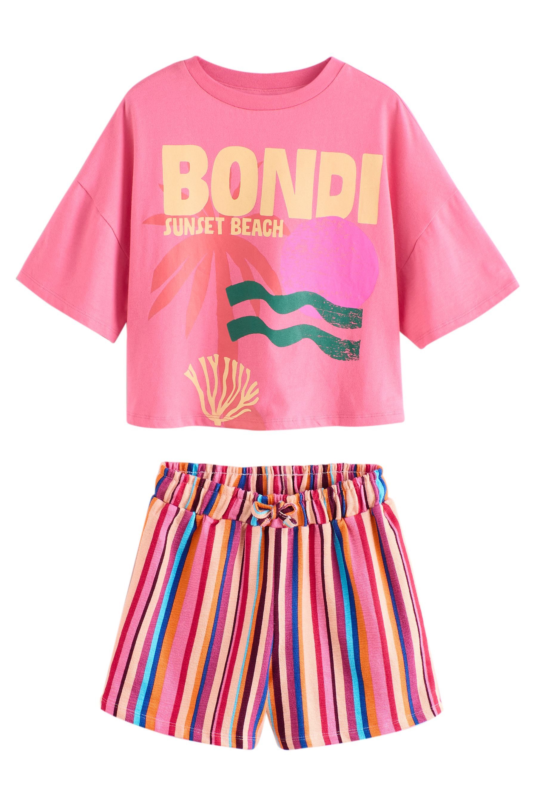 T-Shirt & Shorts T-Shirt und Shorts aus 100 % Baumwolle
