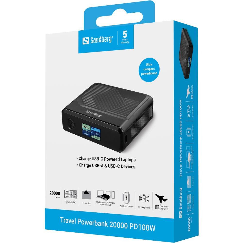 Sandberg Sandberg Travel Powerbank 20000 PD100W Powerbank