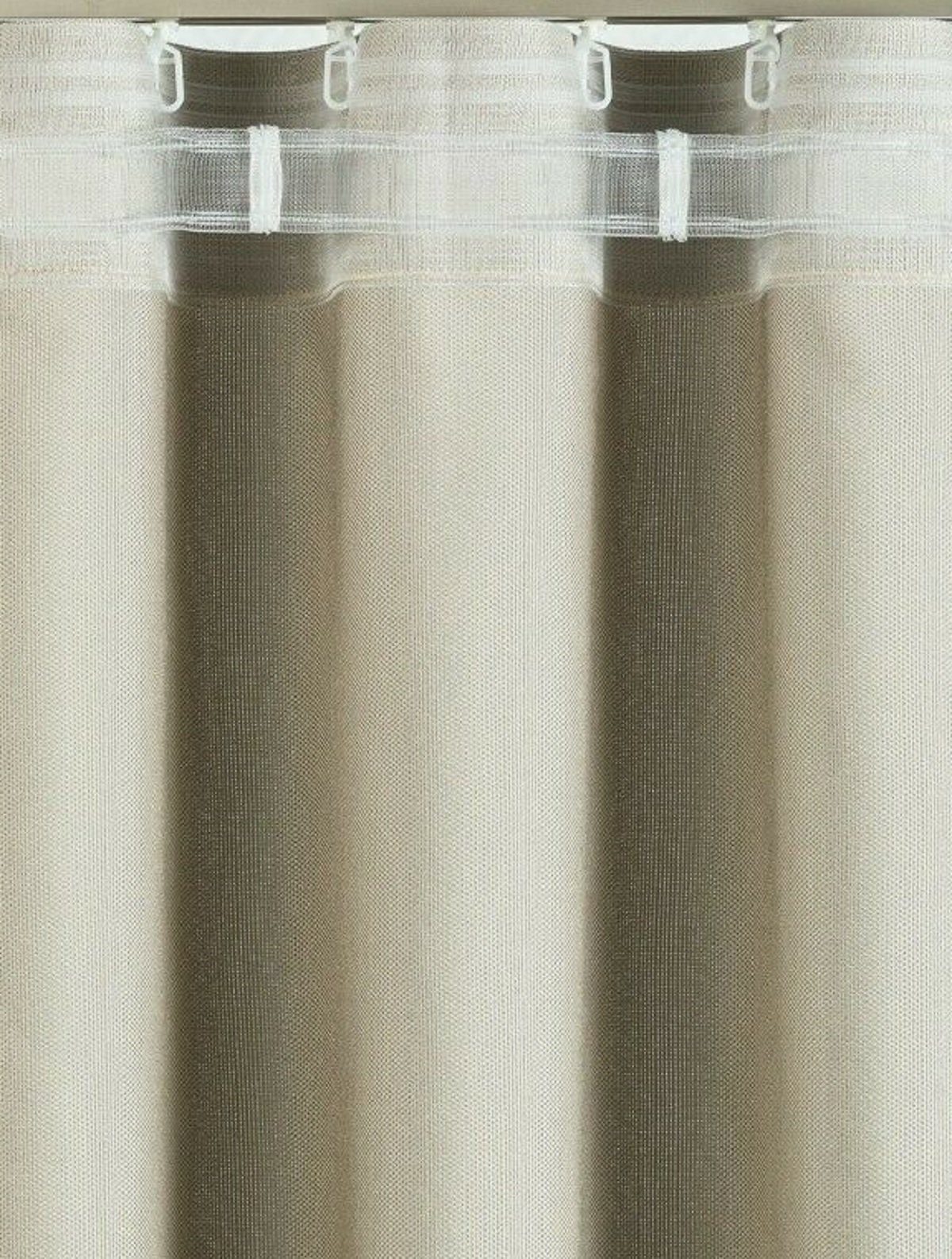 Vorhänge Gardine Wellenfalten, L151, / Verkaufseinheit: - / Gardinenband, Farbe: rewagi, Meter 5 Breite: transparent 50mm