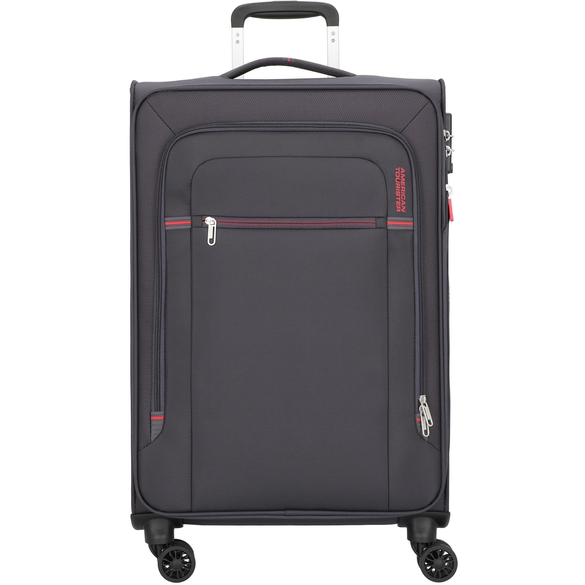 American Tourister® Weichgepäck-Trolley Crosstrack, 4 Rollen, Polyester,  Ausstattungen: Dehnfalte, Kreuzpackgurt, Reißverschlussfach