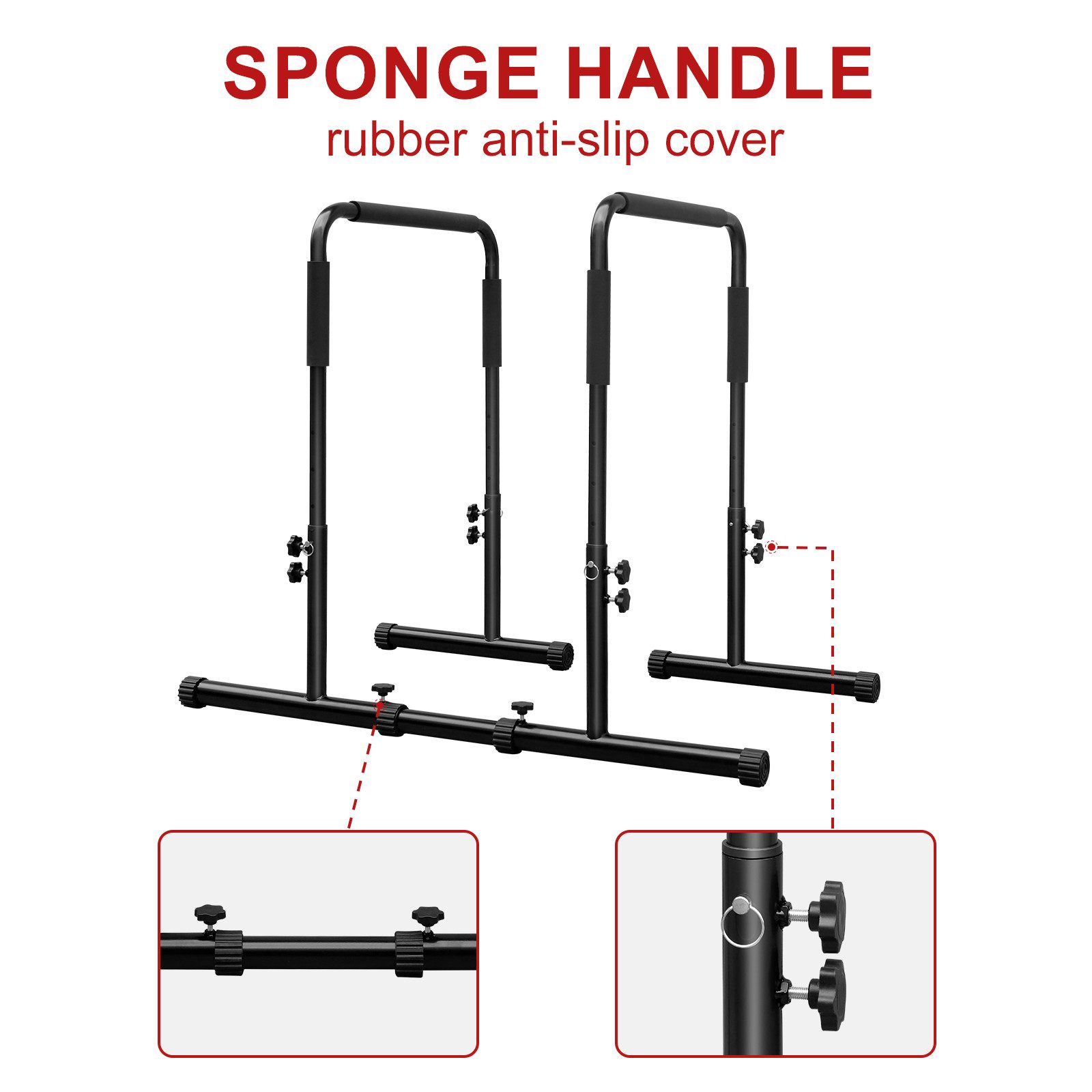 Fine Life Pro Fitness-Tracker Verstellbare Dip Bar Station – Schwerlast Parallel Bars für Home Gym