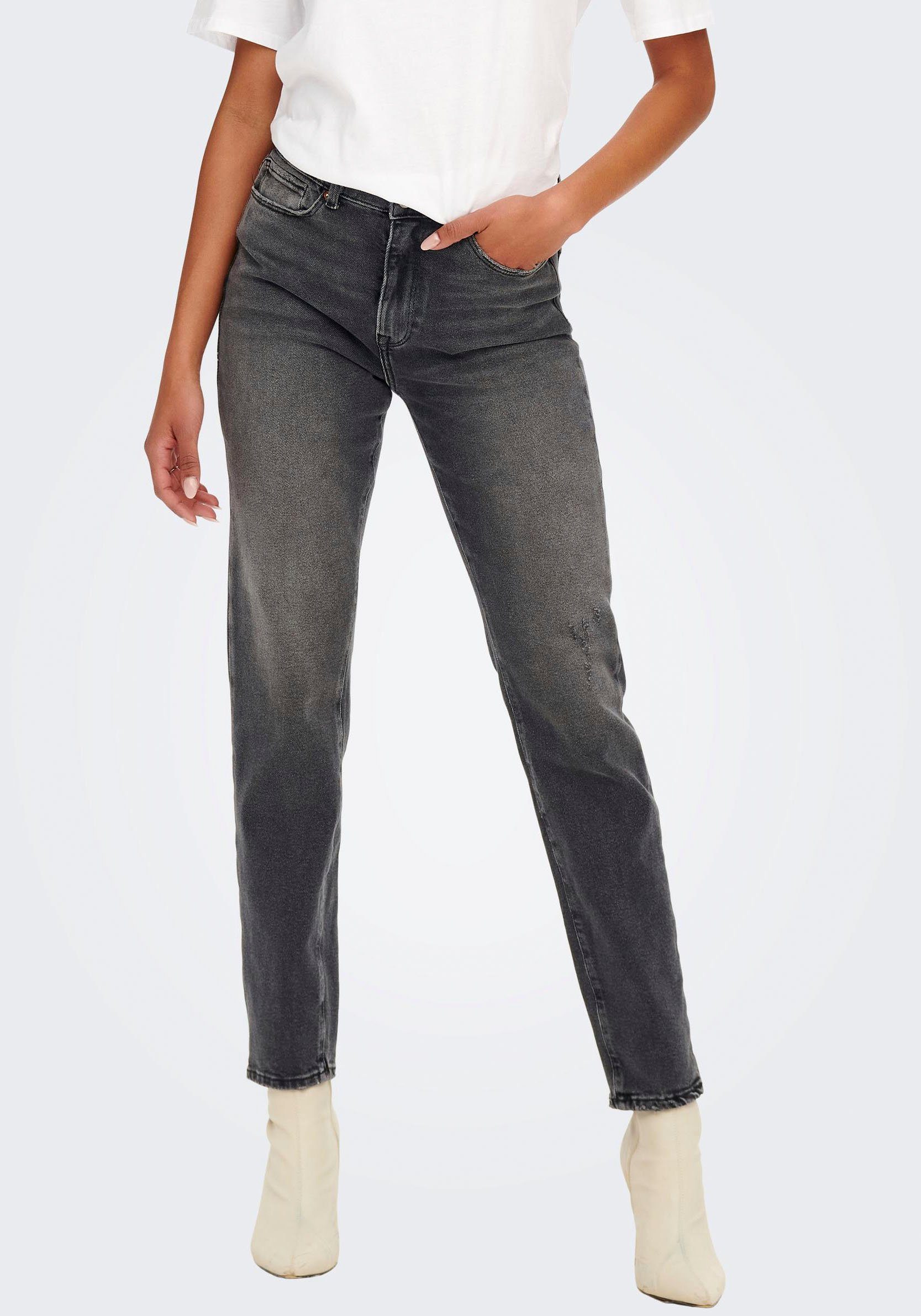 ONLY Ladies Jeans Onlalicia Reg Strt Dnm Dot568 Noos, blue (medium blue denim), 25W / 30L