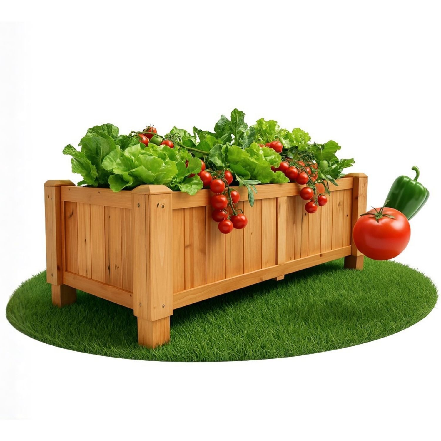 Coemo Hochbeet (1 St), mit Ablage Kräuterbeet 90x40x30 cm Pflanztrog inkl. Pflanzfolie