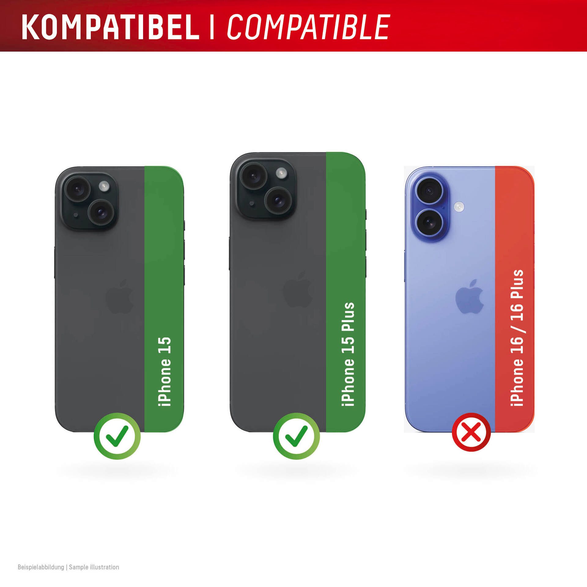 Displex Kameraschutzglas Camera Lens Glass Single Glass Ring Protector für Apple iPhone 15, Apple iPhone 15 Plus, Packung, Objektivschutz, Kameraschutz, kratz- & stoßfest