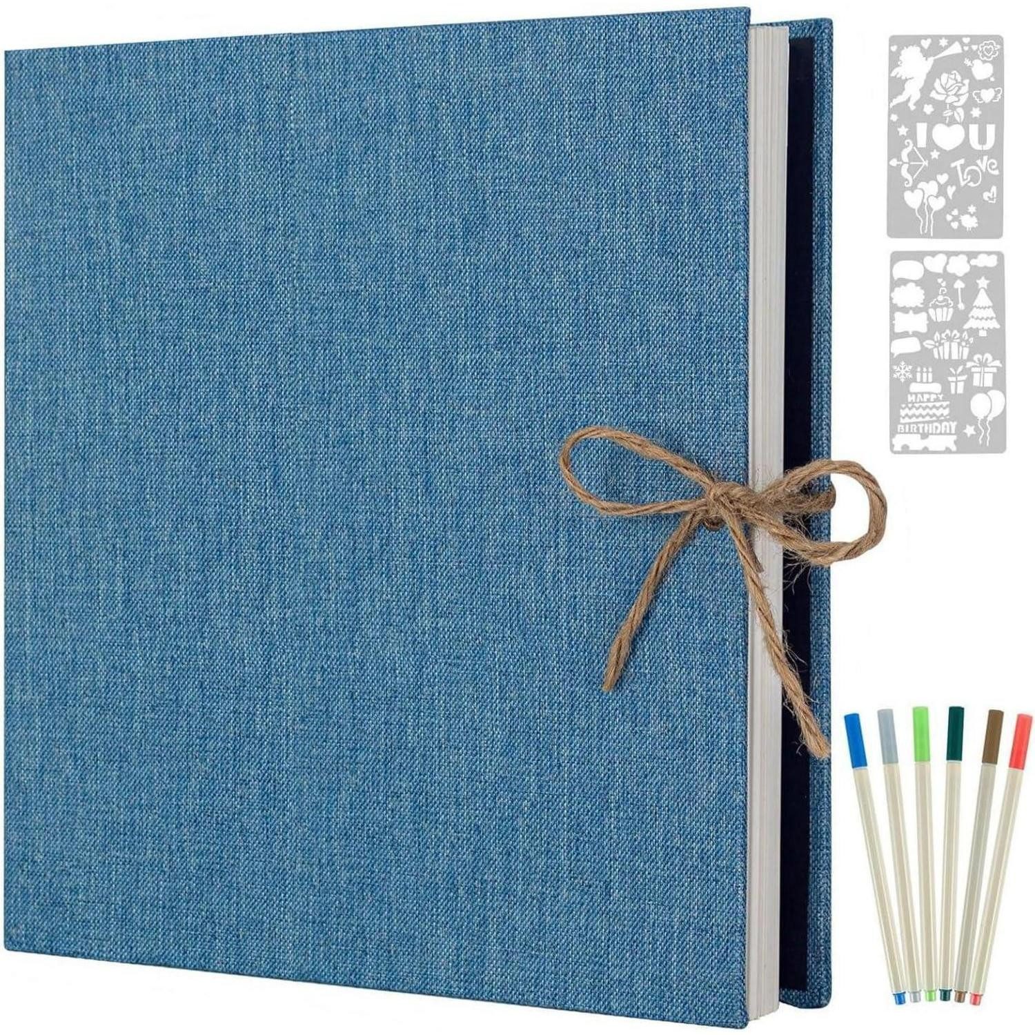 LuxusKollektion Fotoalbum Großes Selbstklebendes Fotoalbum 60 Weiße Seiten Scrapbook DIY 33x32cm