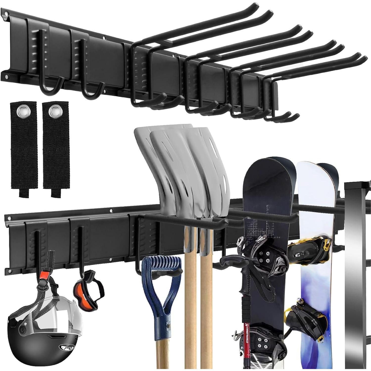Werkzeughalter Wandhalter Werkzeug Aufhänger Gartengeräte 32 Zoll 2 Panel und 6 Haken