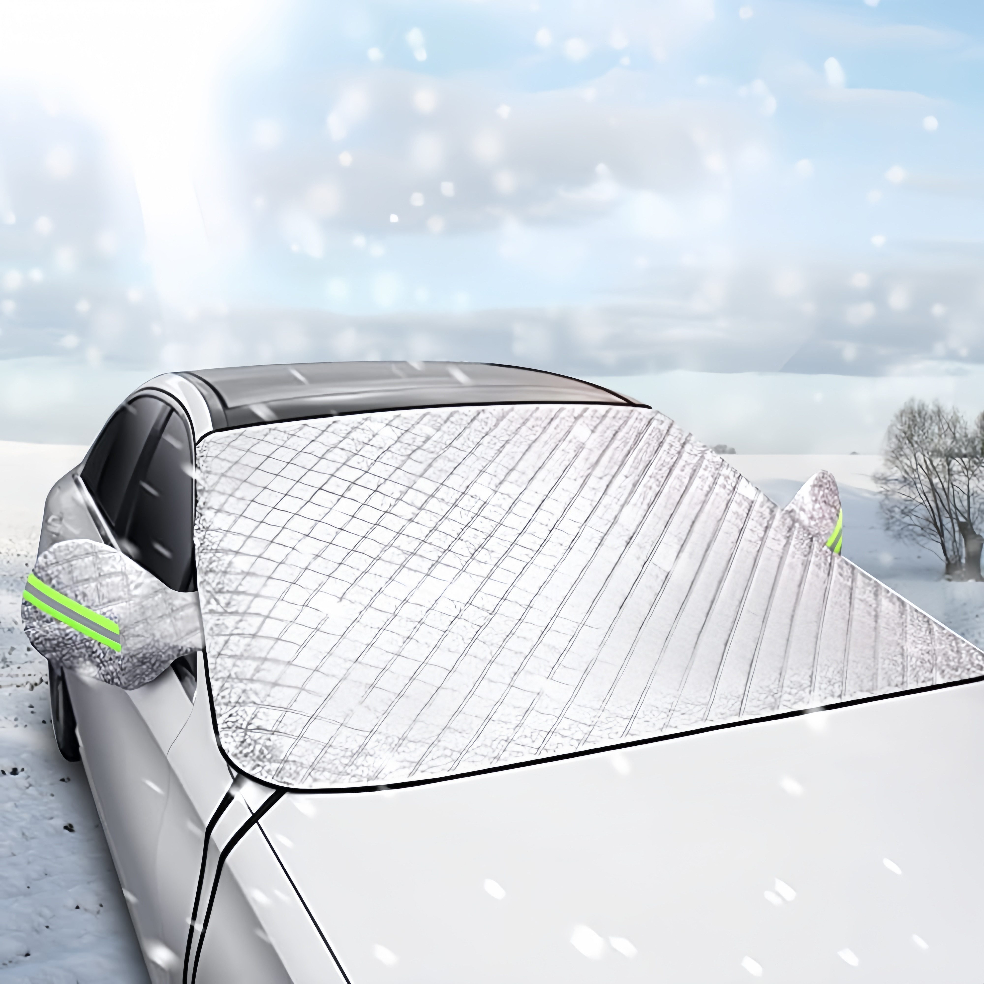 FOUORTUNATE-BEE Autoplane Windschutzscheibenabdeckung für Winter – UV-, Schnee- & Frostschutz (1-St), Auto-Windschutzscheibenabdeckung gegen Schnee, Eis und Sonne