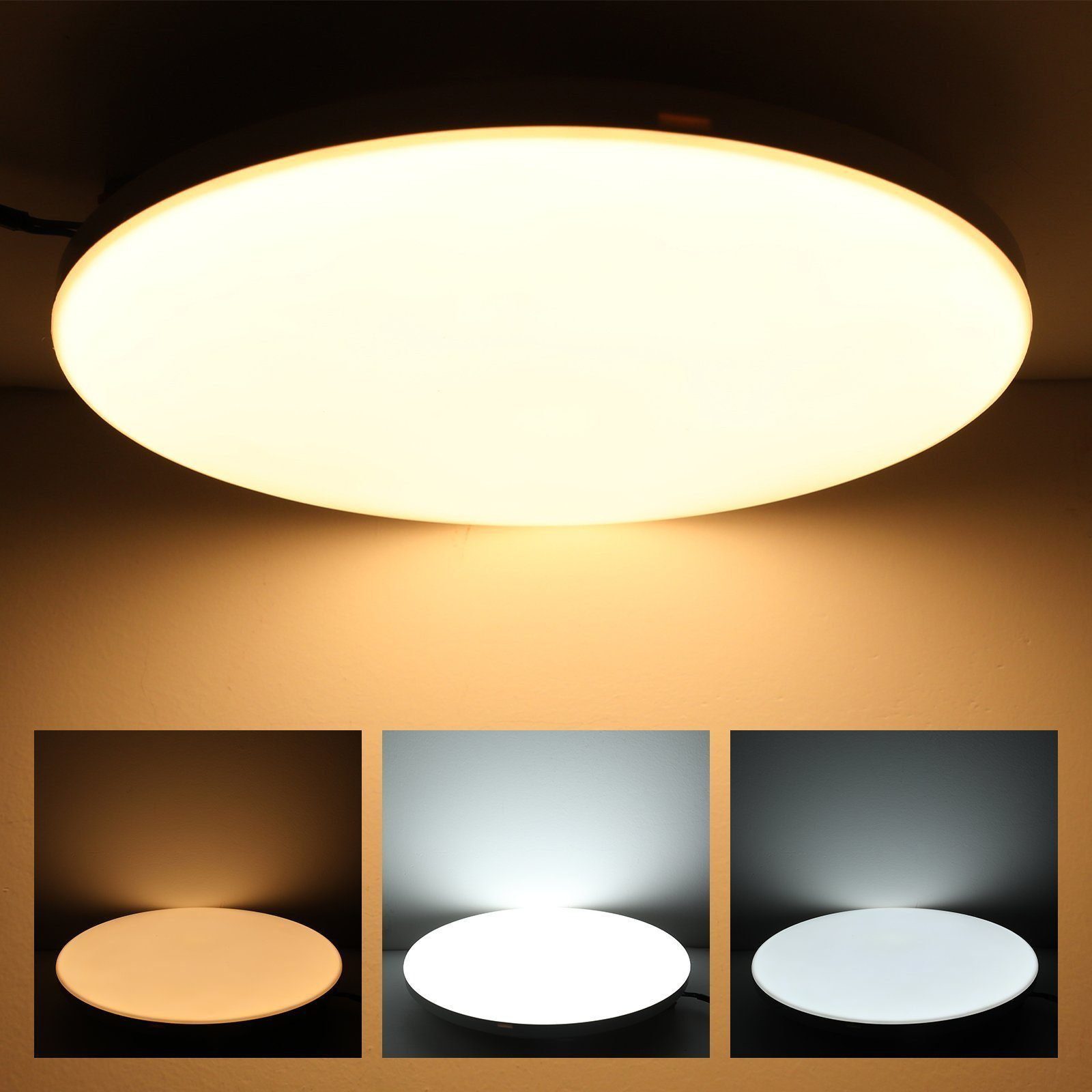 LETGOSPT LED Deckenleuchte Deckenleuchte Rund Dimmbar günstig online kaufen