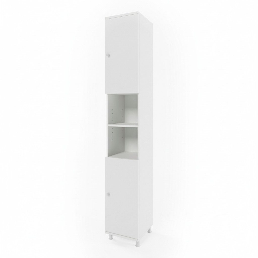 Vicco Hochschrank Fynn, Weiß, 30 x 190 cm