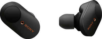 Sony »WF-1000XM3 True Wireless Noise Cancelling« In-Ear-Kopfhörer (Noise-Cancelling, integrierte Steuerung für Anrufe und Musik, Geräuschisolierung, True Wireless, Bluetooth, NFC, bis zu 32h Akkulaufzeit, stabile Bluetooth Verbindung, optimiert für Google Assistant, Headset mit Mikrofon)