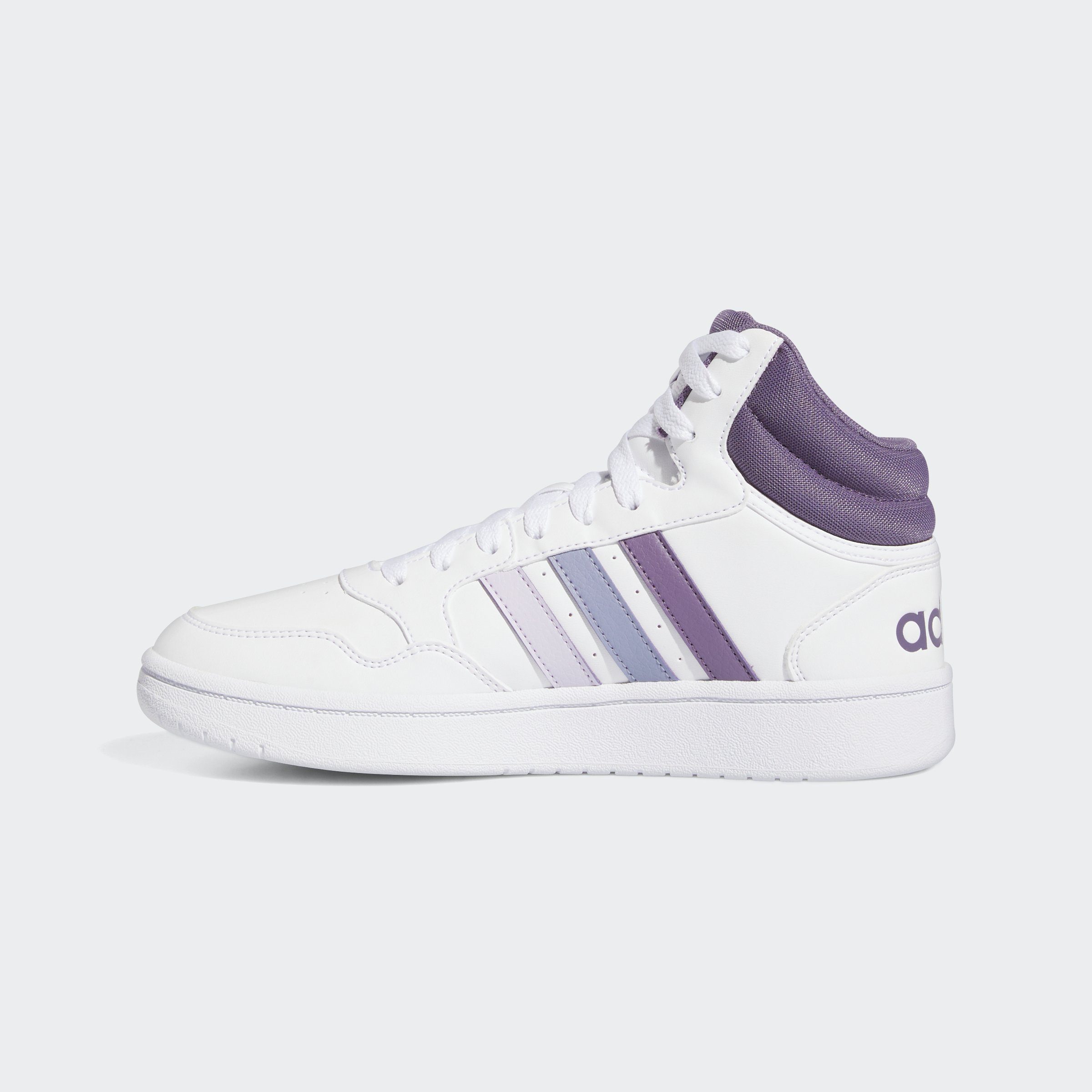 adidas Sportswear HOOPS 3.0 Dawn Silver / Silver / MID Cloud Sneaker White Violet