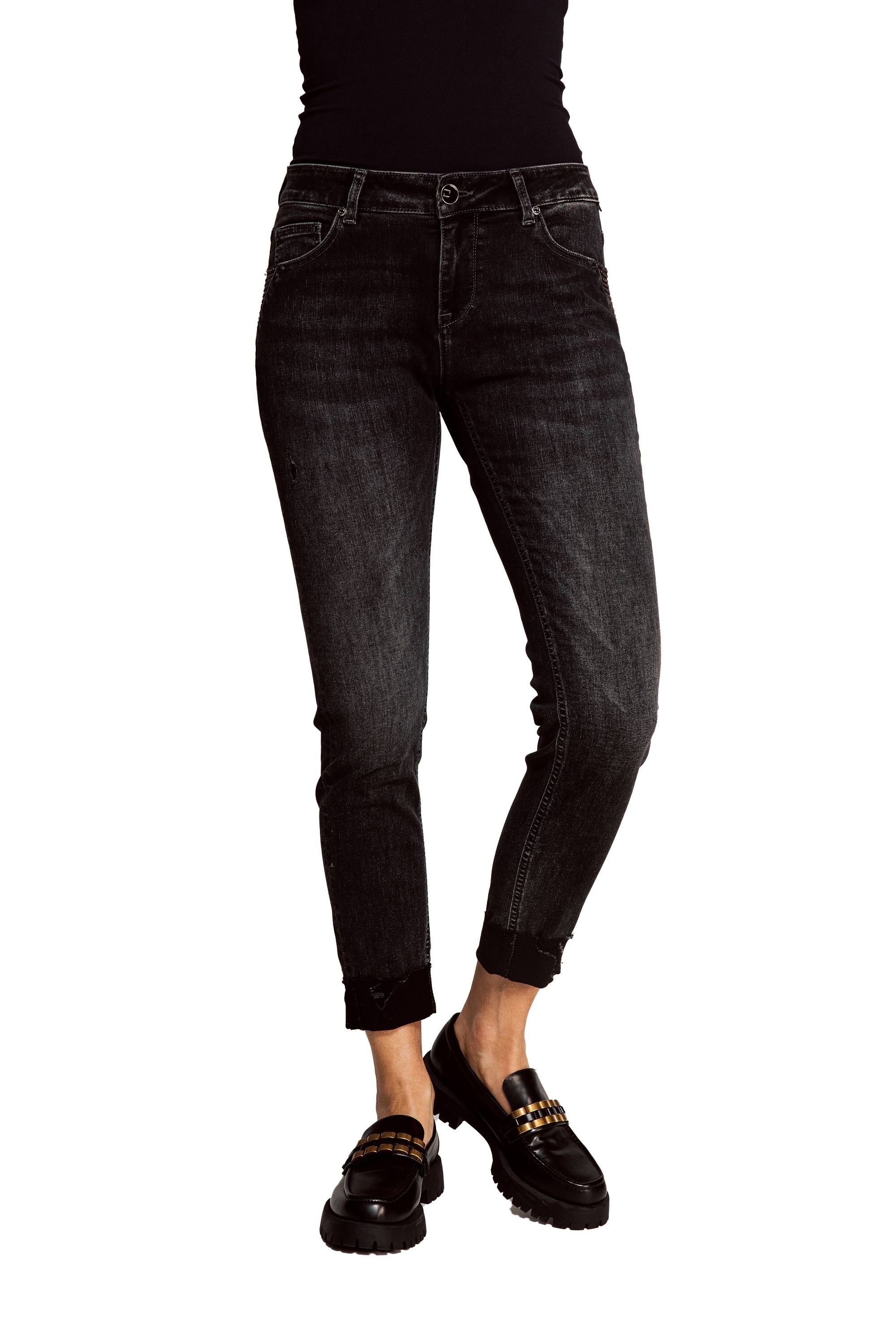 NOVA Skinny-fit-Jeans Jeans Zhrill Black angenehmer Skinny Tragekomfort