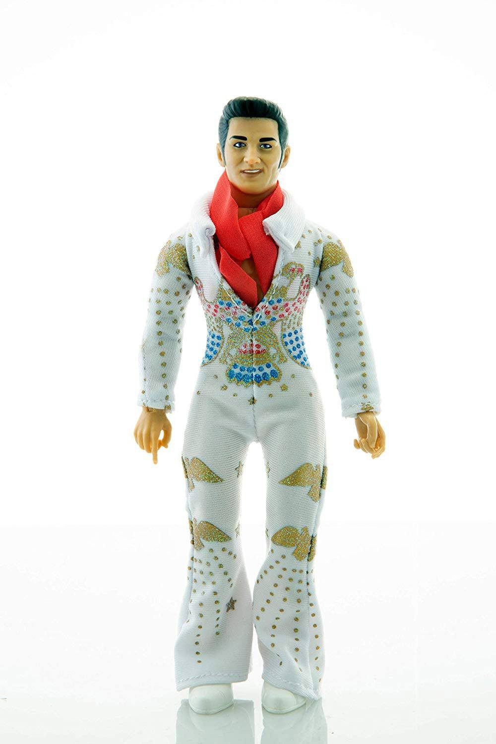Mego Dekofigur Elvis Presley Actionfigur Aloha Jumpsuit 20 cm (1 St), Actionfigur mit echter Stoffkleidung