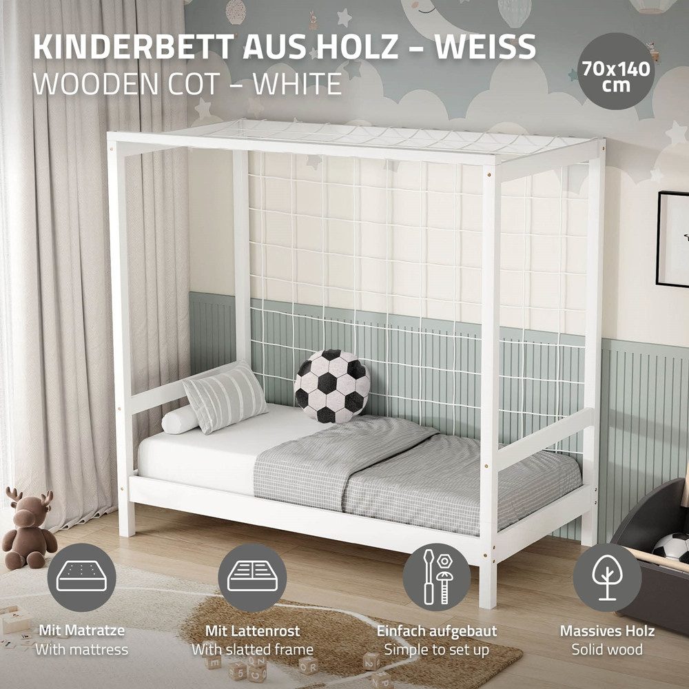 ML-DESIGN Kinderbett Fußballtor Einzelbett für Kinder günstig online kaufen