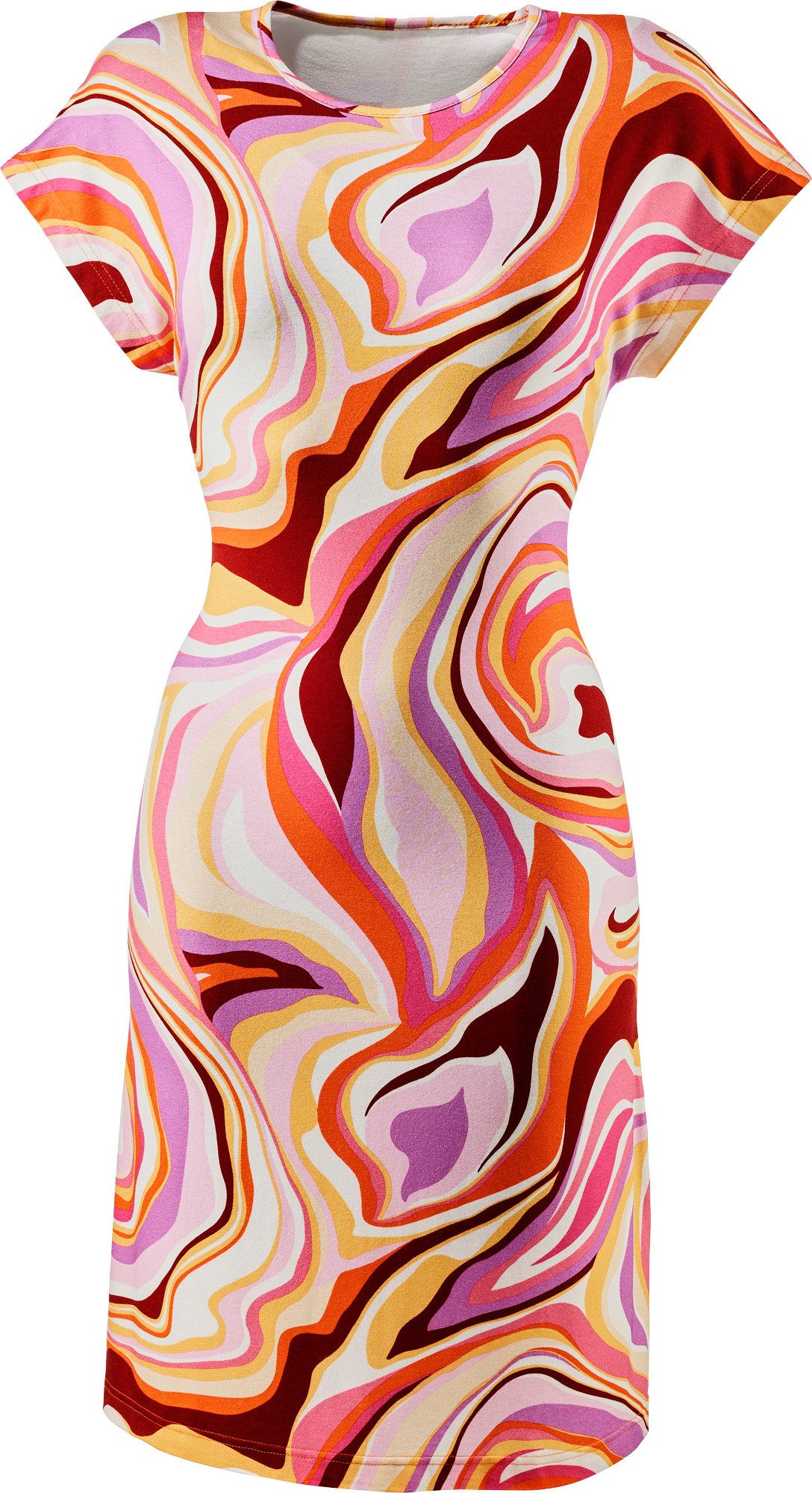 Erwin Müller Midikleid Damen-Freizeitkleid Single-Jersey gemustert