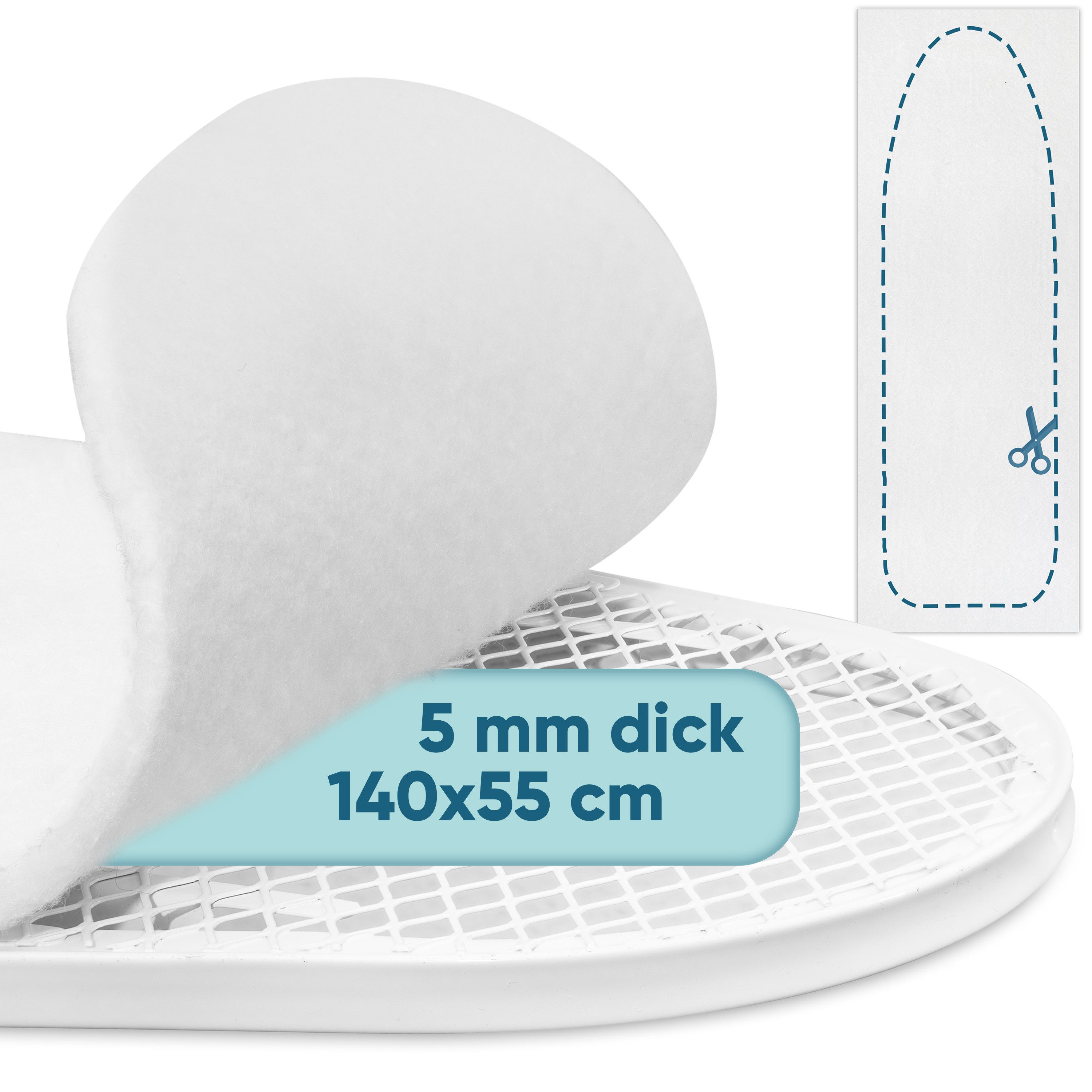 Villkin Bügelbrett Bügelltischunterlage, Bügeltischpolsterung, Bügeltischauflage, Zuschneidbar - Universelle Größe, für Dampfbügeleisen geeignet