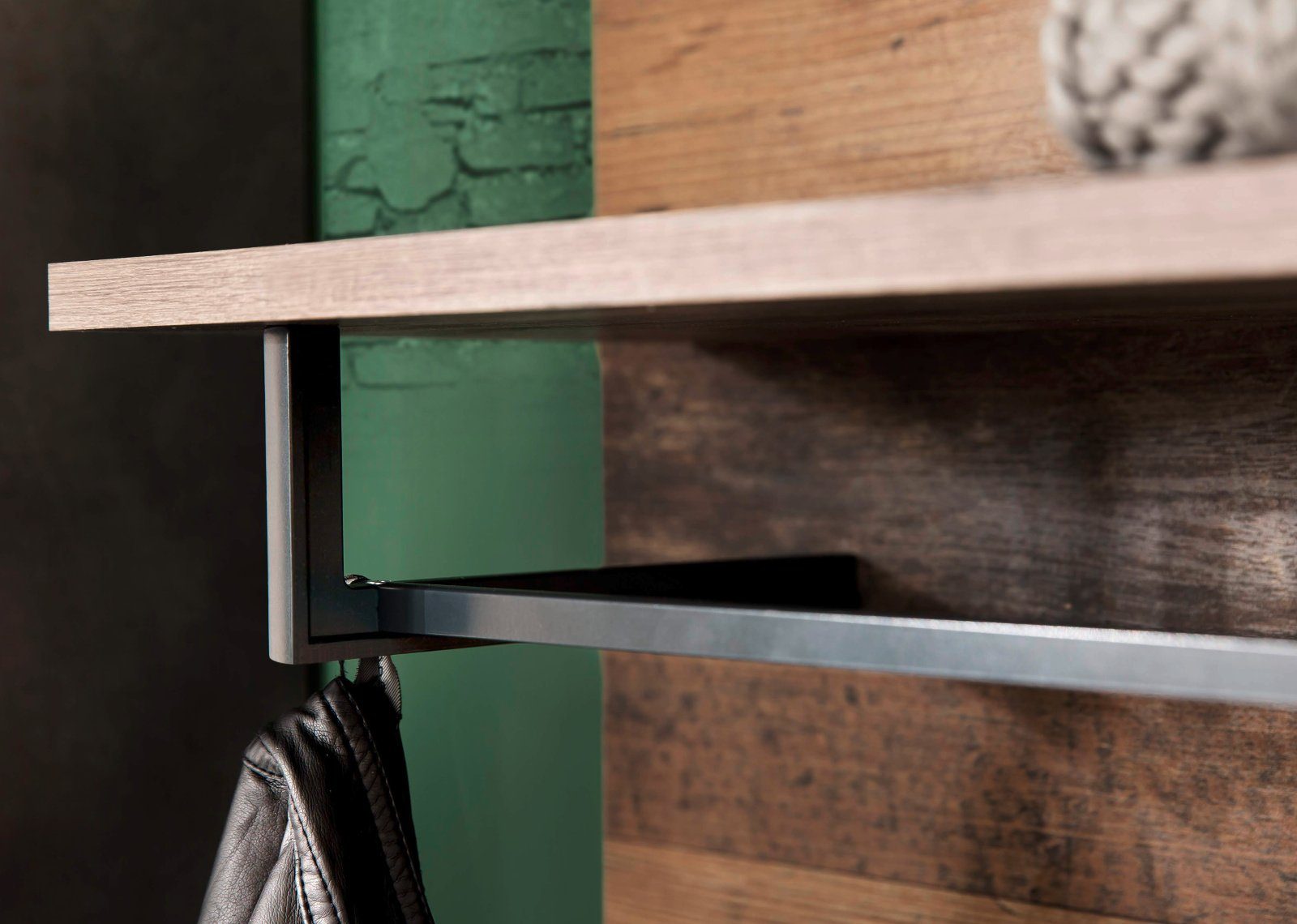Inn.Furn Garderoben-Set Indy, (Flurgarderobe in Used Wood Vintage, 2-teilig), Breite 80 cm