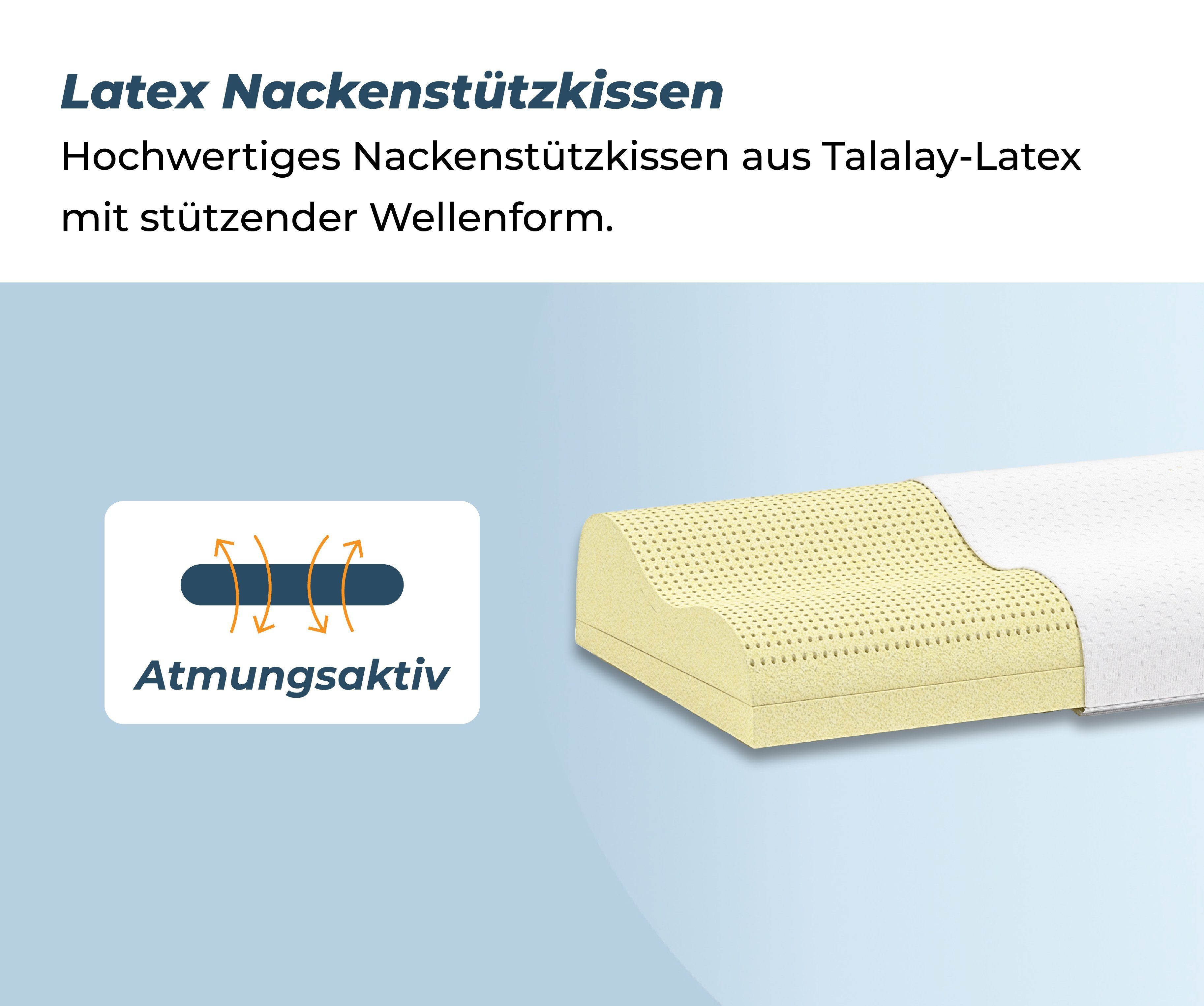 Latex Höhenverstellbar, Latex, liegegut, Deutschland Talalay in Füllung: Nackenstützkissen Rückenschläfer, höhenverstellbar, atmungsaktiv, hergestellt Seitenschläfer,