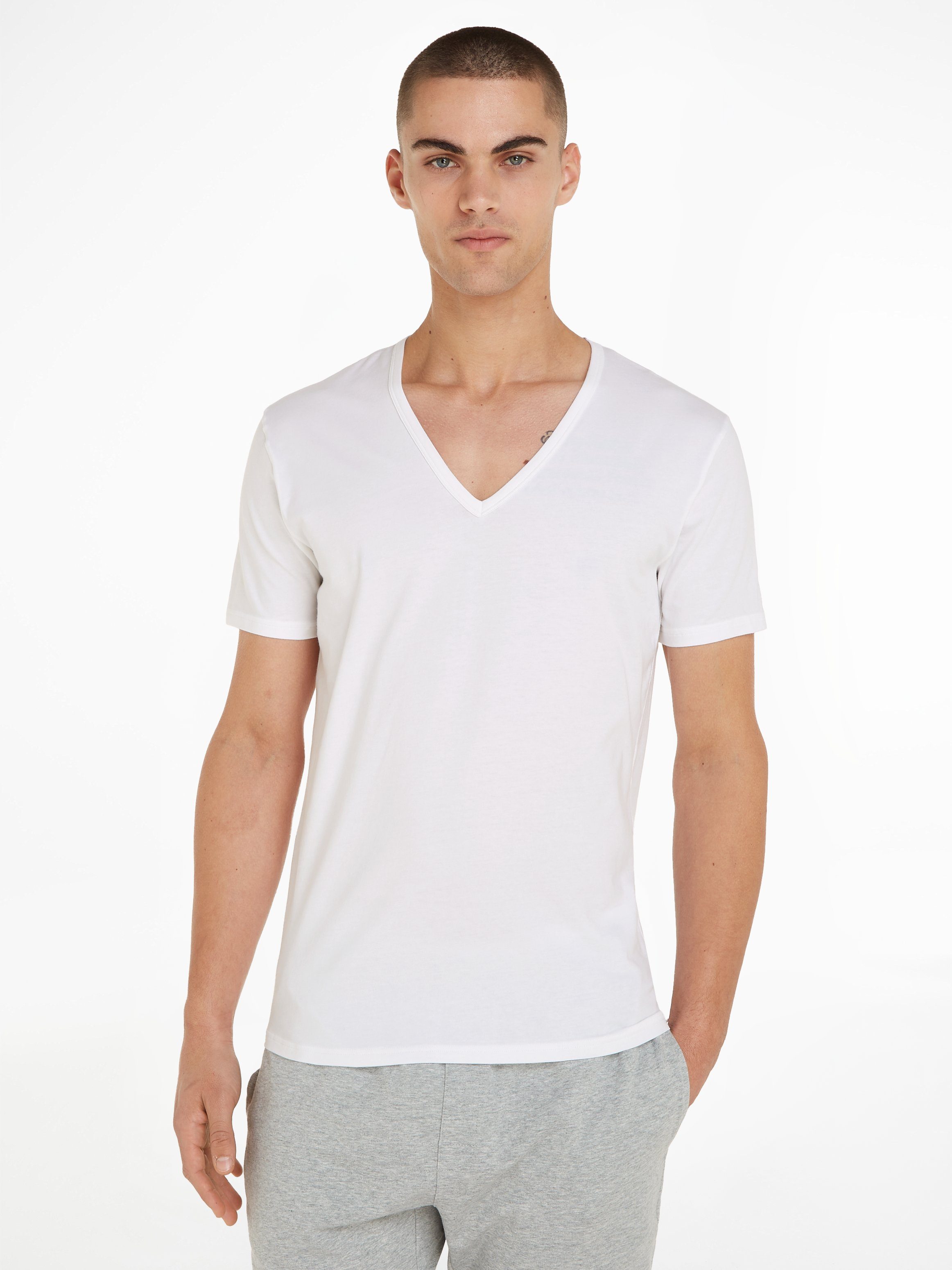 »Modern Klein (2er-Pack) Calvin Underwear V-Shirt Stretch« Cotton