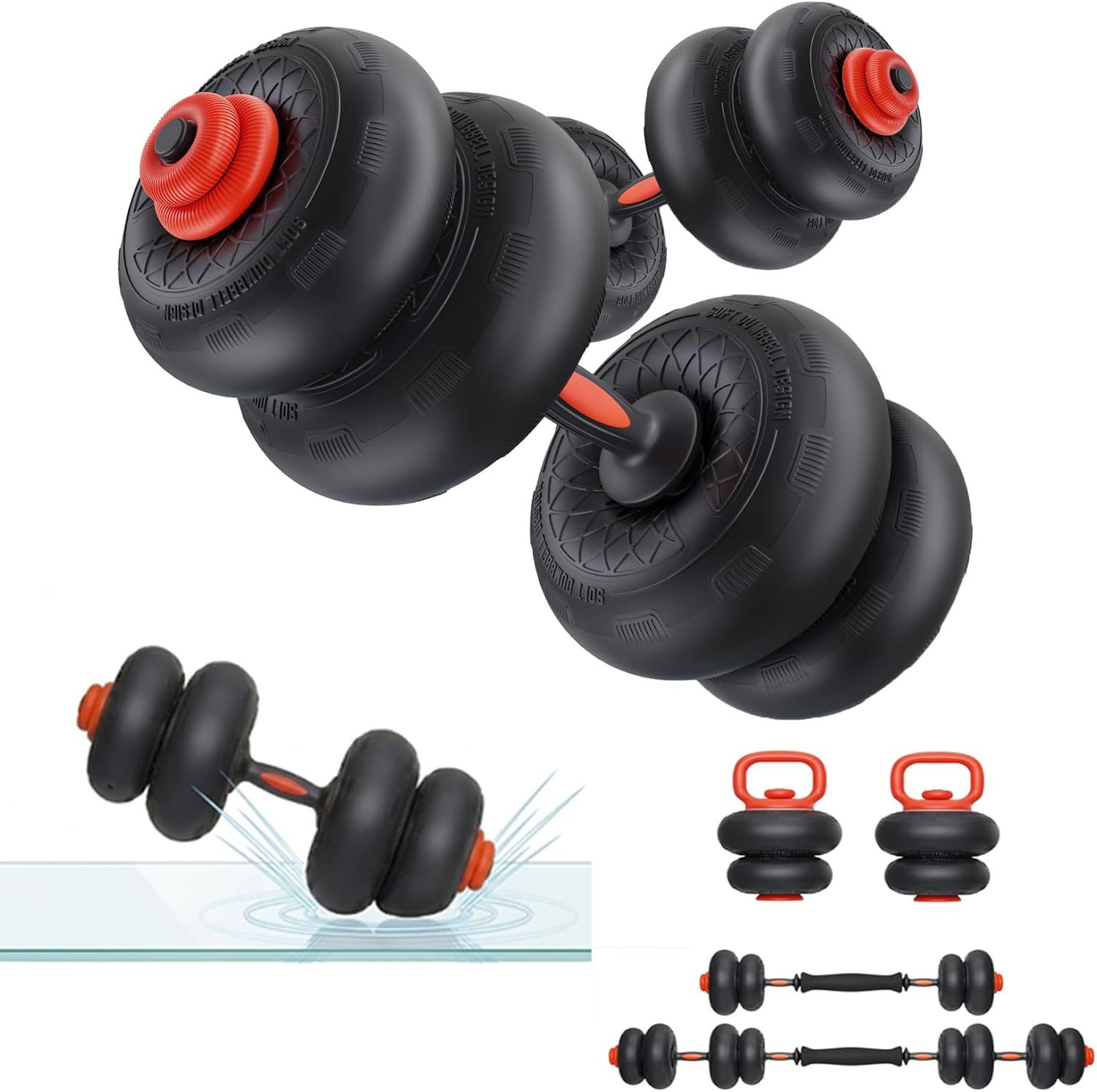 Dripex Hantel Verstellbares Hantelset 4-20 kg, 5-in-1 Krafttraining-Set