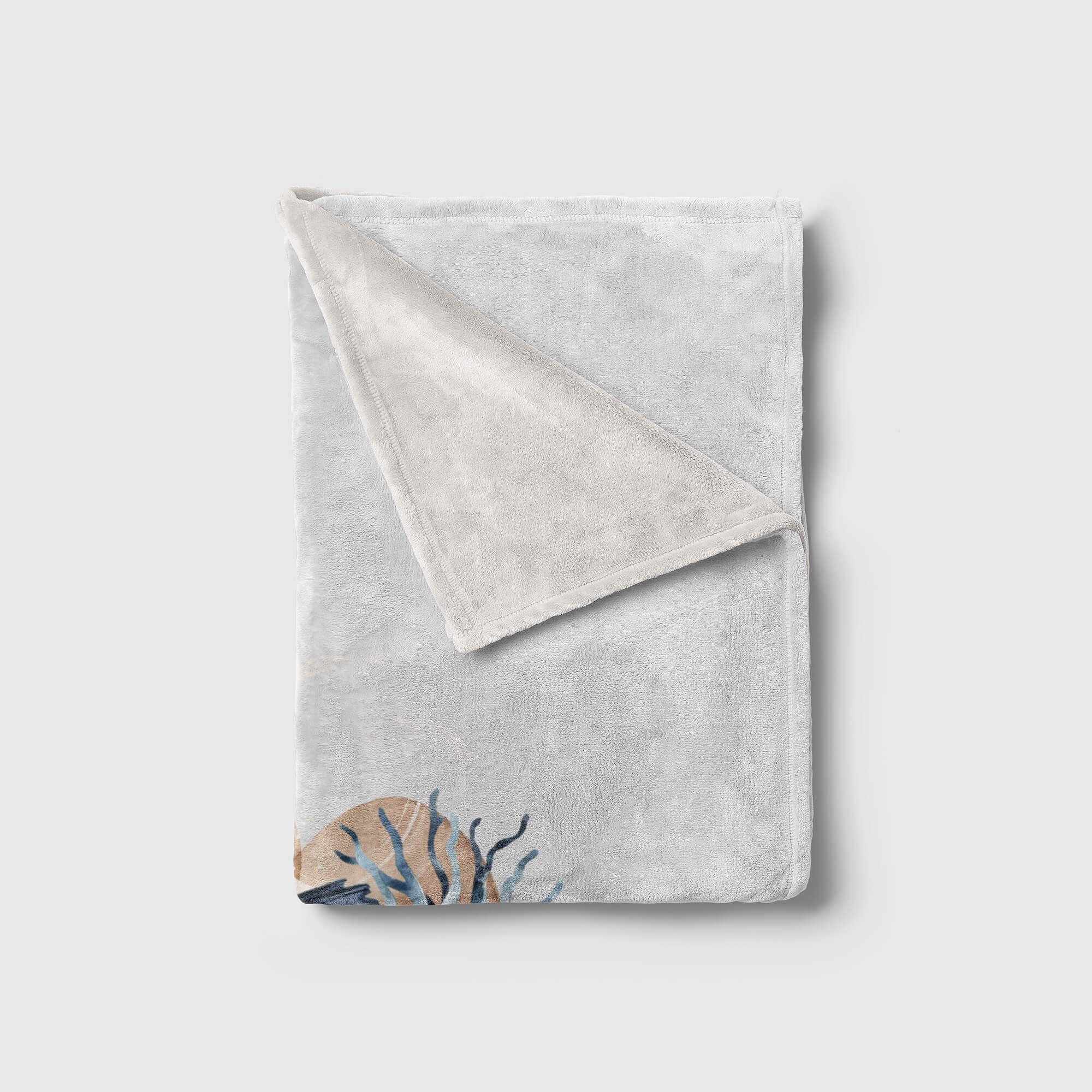 Sinus Baumwolle-Polyester-Mix Handtuch Handtücher Kunstvoll Art Mo, (1-St), Blumen Strandhandtuch Ozean Handtuch Saunatuch Schwertfisch Kuscheldecke